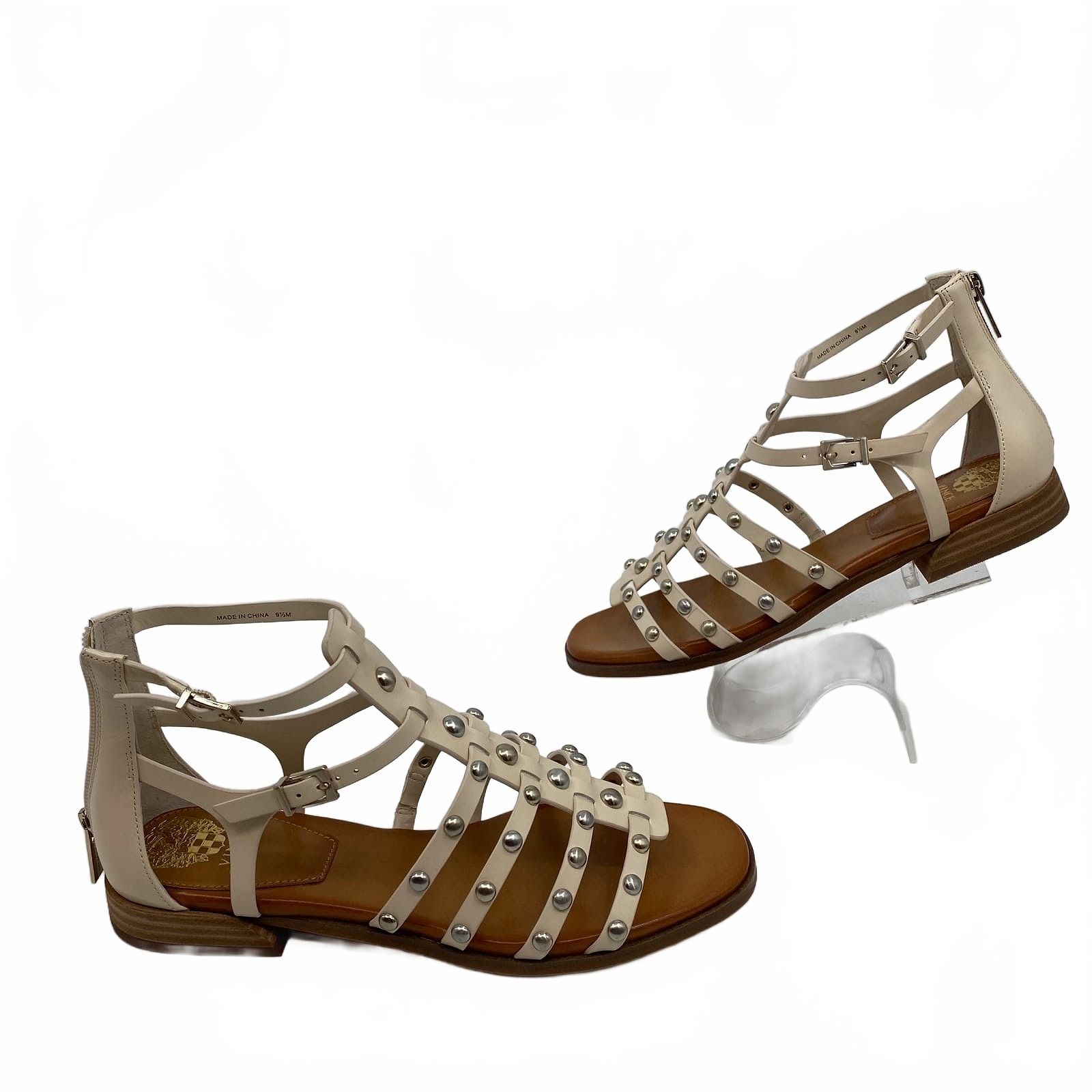 Vince Camuto White Gladiator Sandals Studded