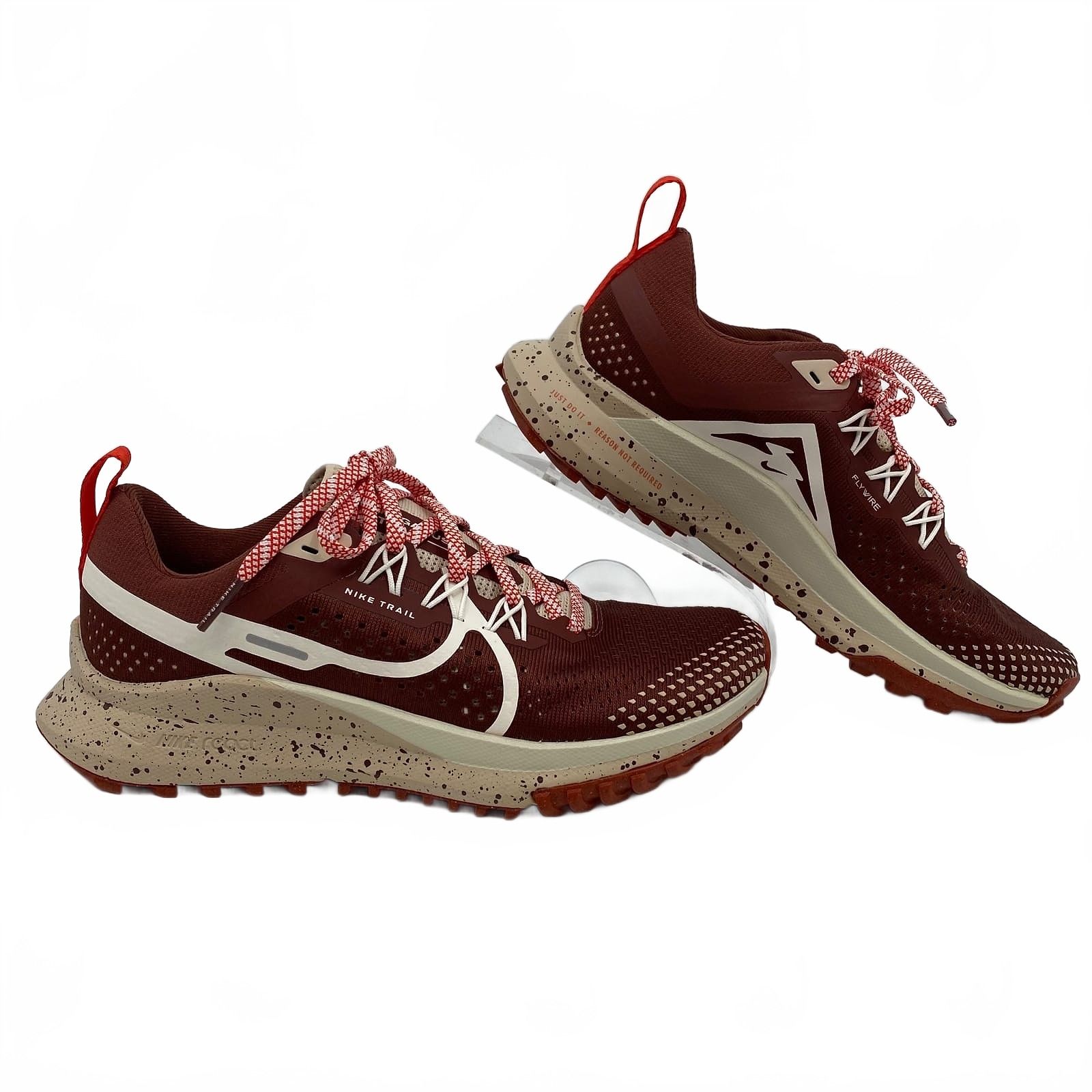 Nike Burgundy White React Pegasus Trail Sneakers