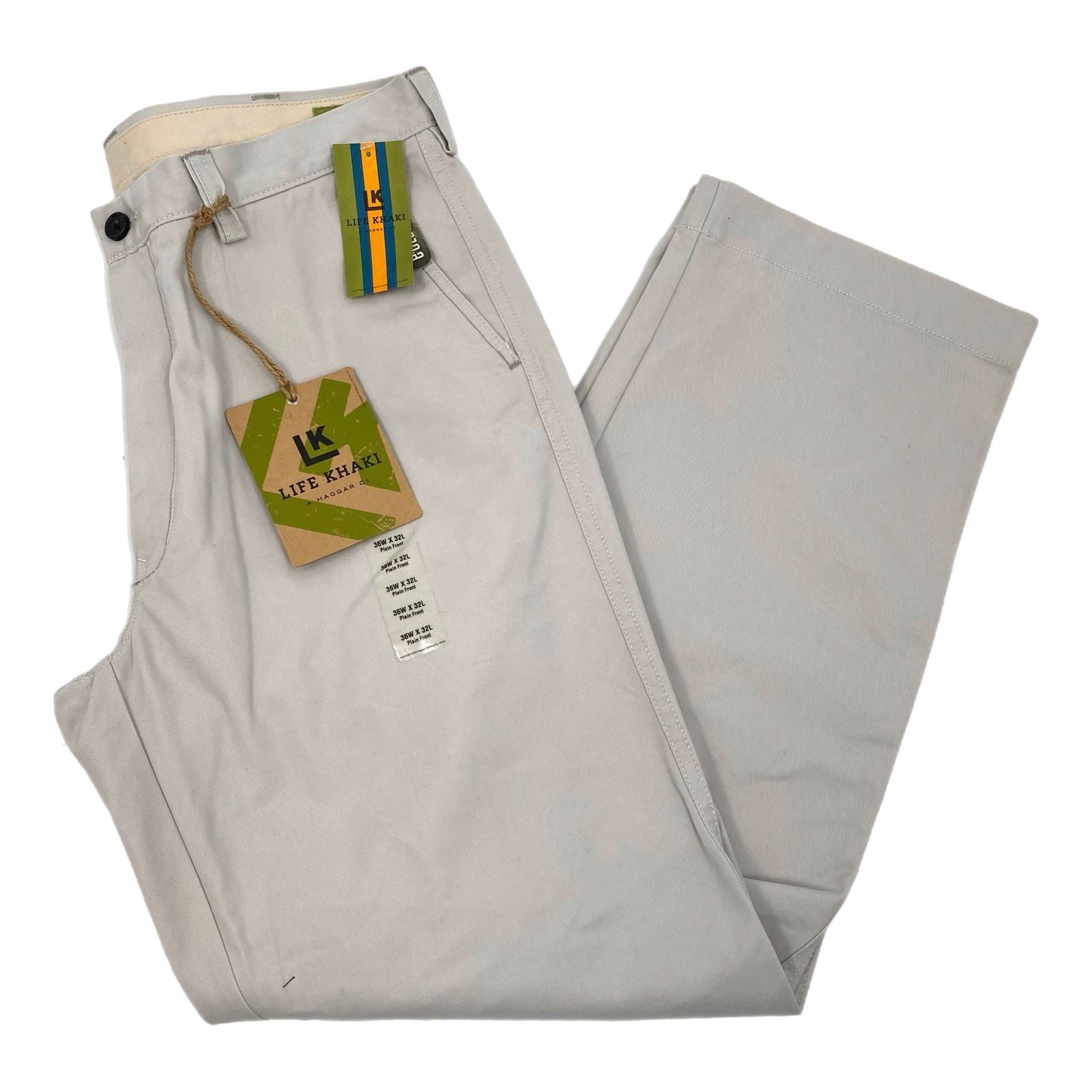 Haggar Beige Classic Chino Pants