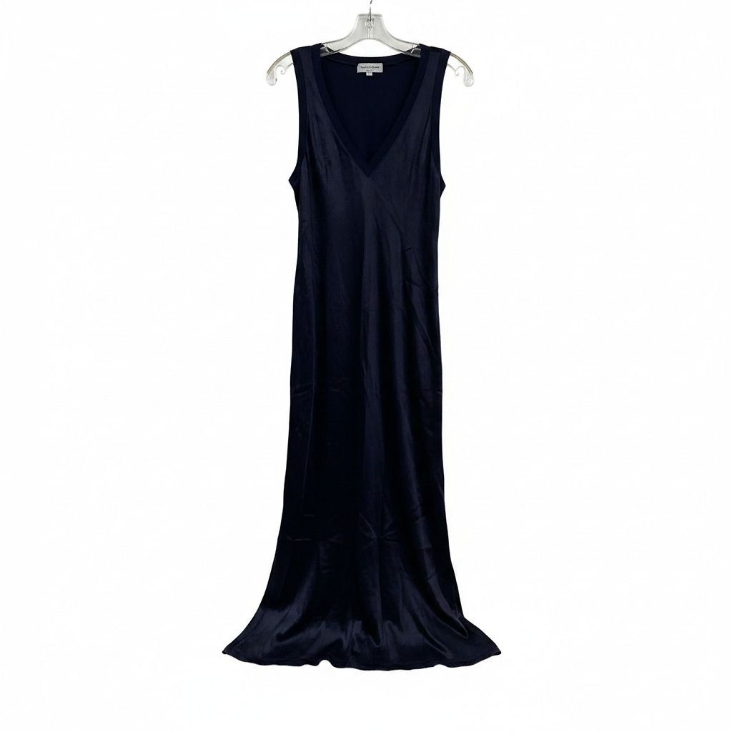 Michael Stars Navy Satin Maxi Dress