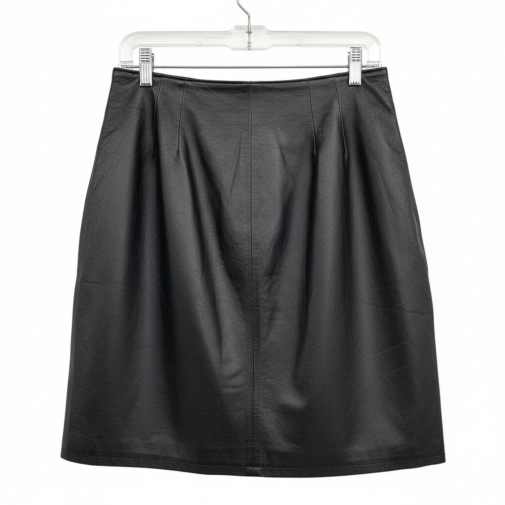 Clio Leather Black Pencil Skirt