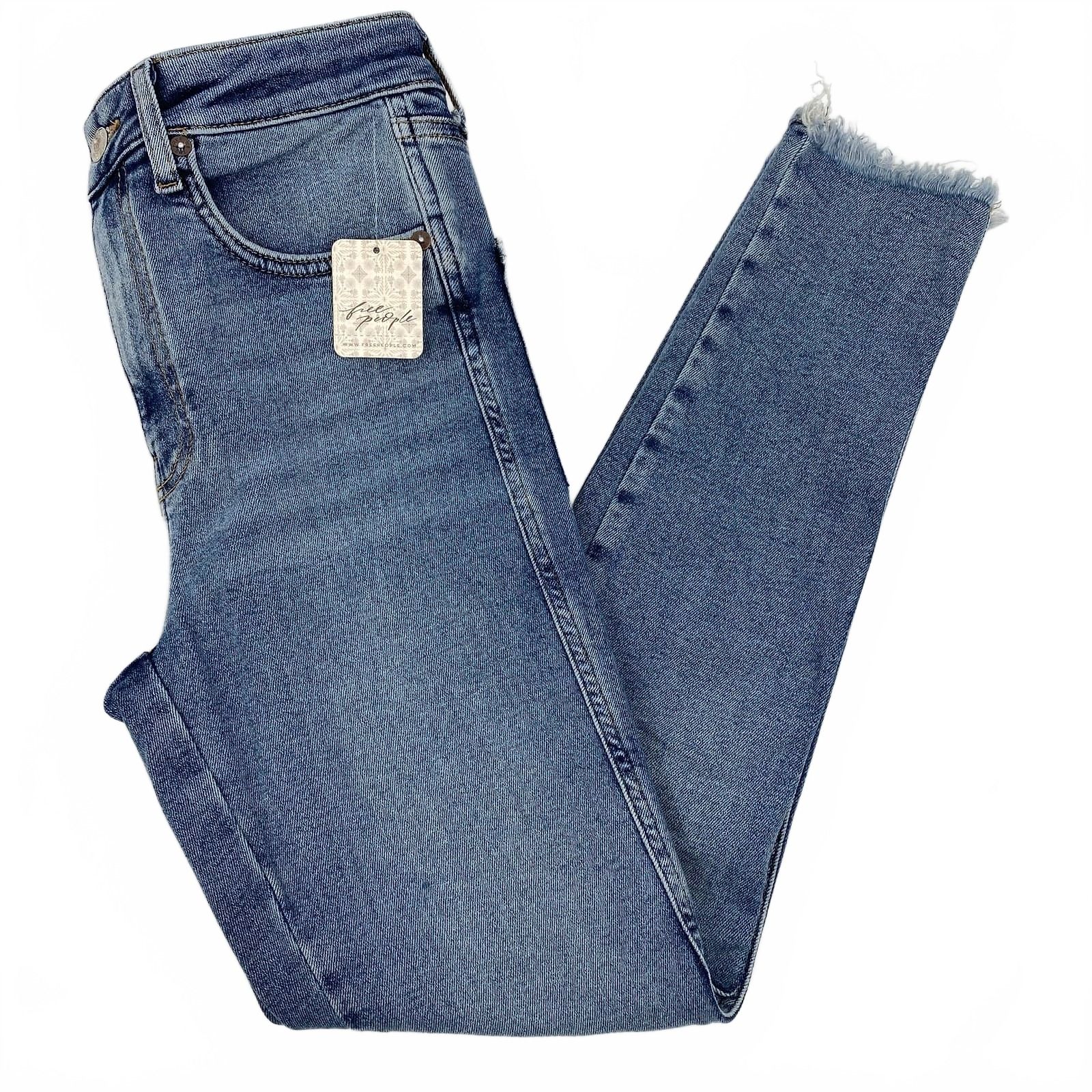 We The Free Light Wash Skinny Jeans