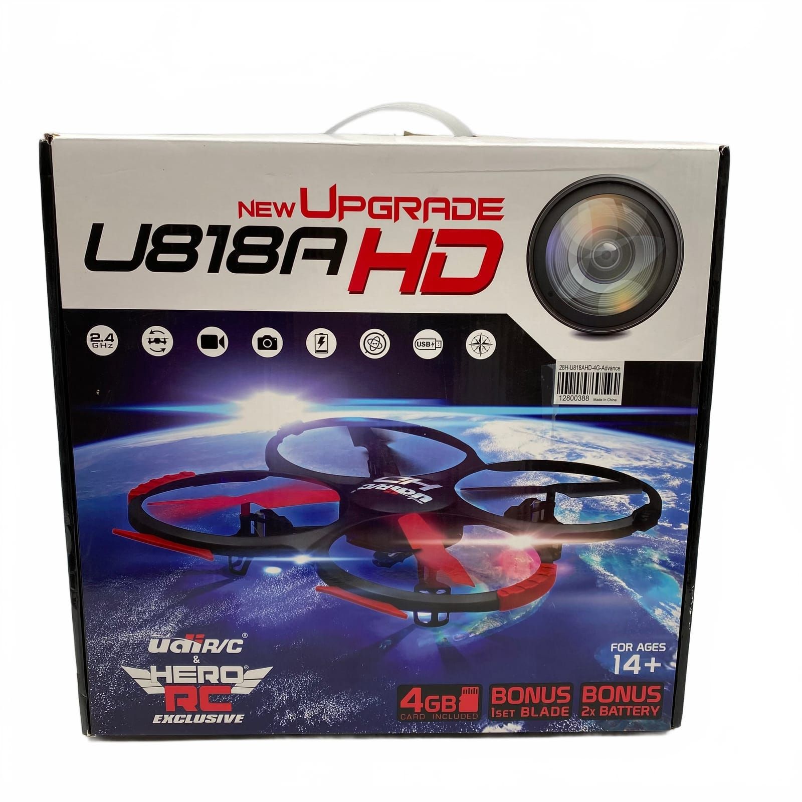 Udi RC & Hero Black-Red Build‑Your‑Own Drone