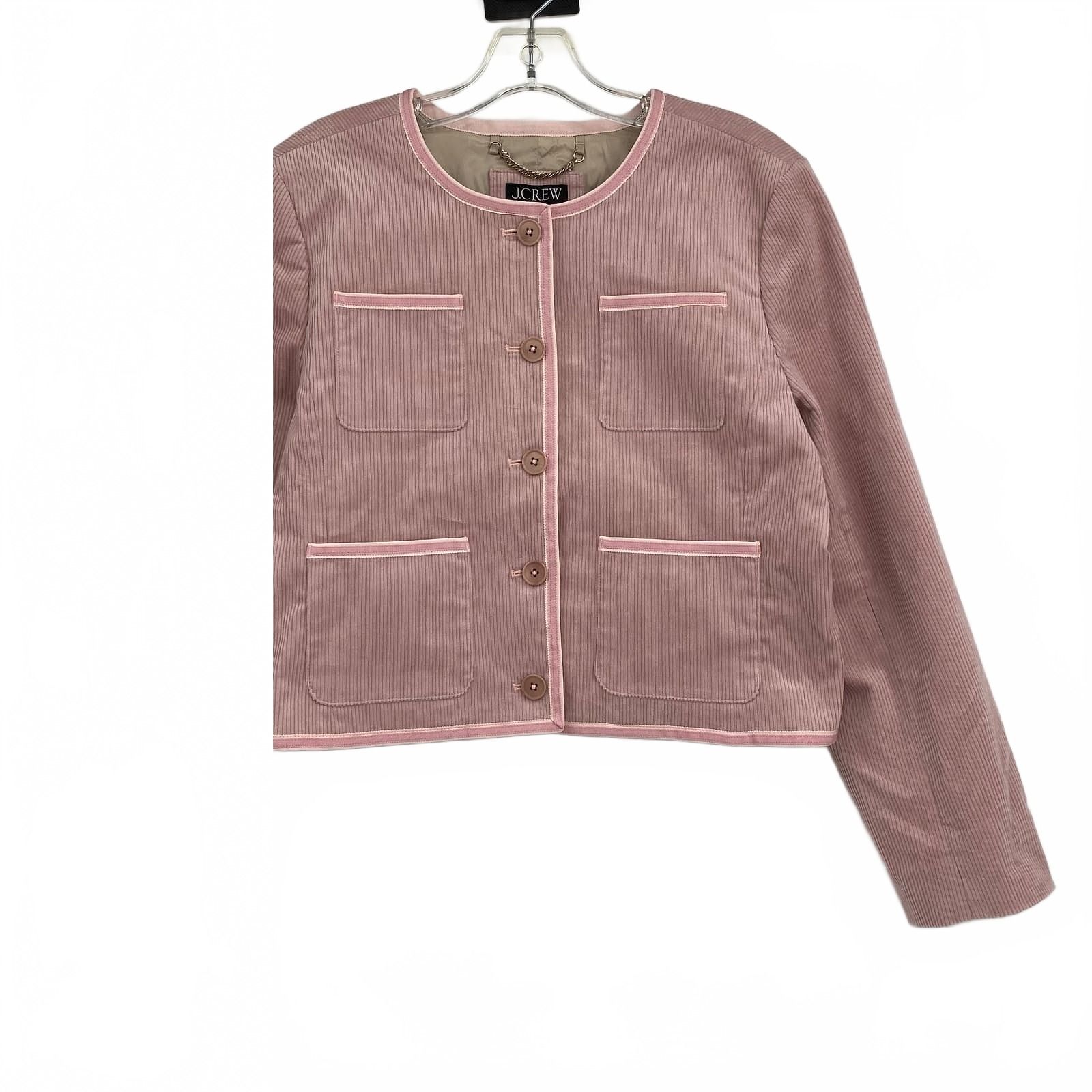 J. Crew Pink Lady Corduroy Button Up Jacket