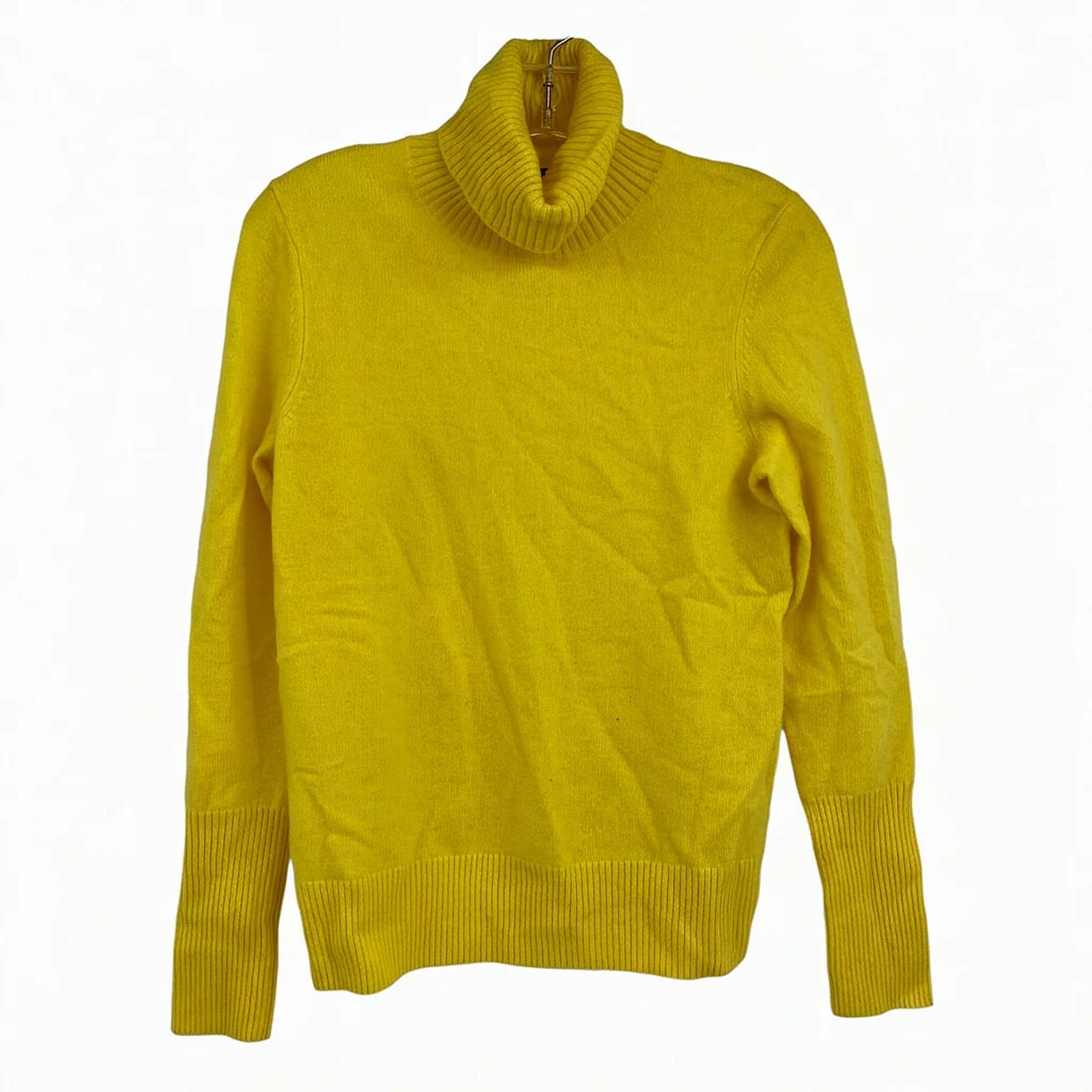 Aqua Yellow Cashmere Pullover