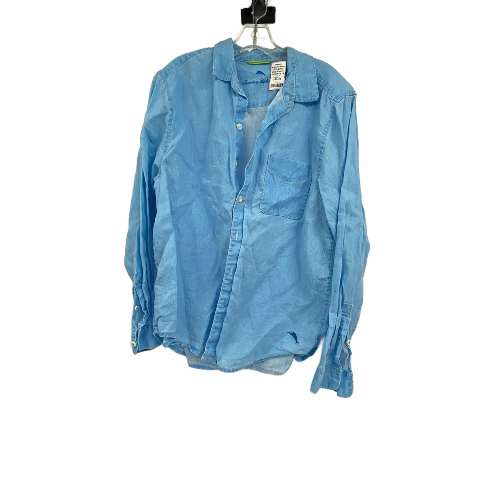 Tommy Bahama Blue Linen Button-Down Shirt