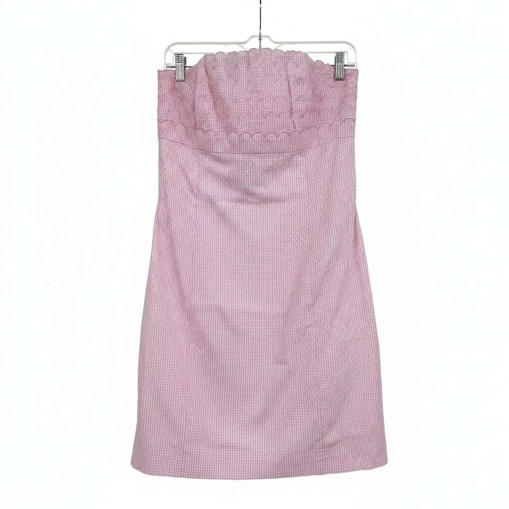 Lilly Pulitzer Pink White Gingham Mini Dress