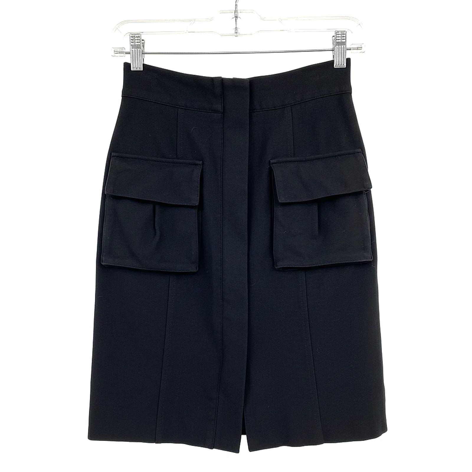 Diane Von Furstenberg Black Viscose Pencil Skirt
