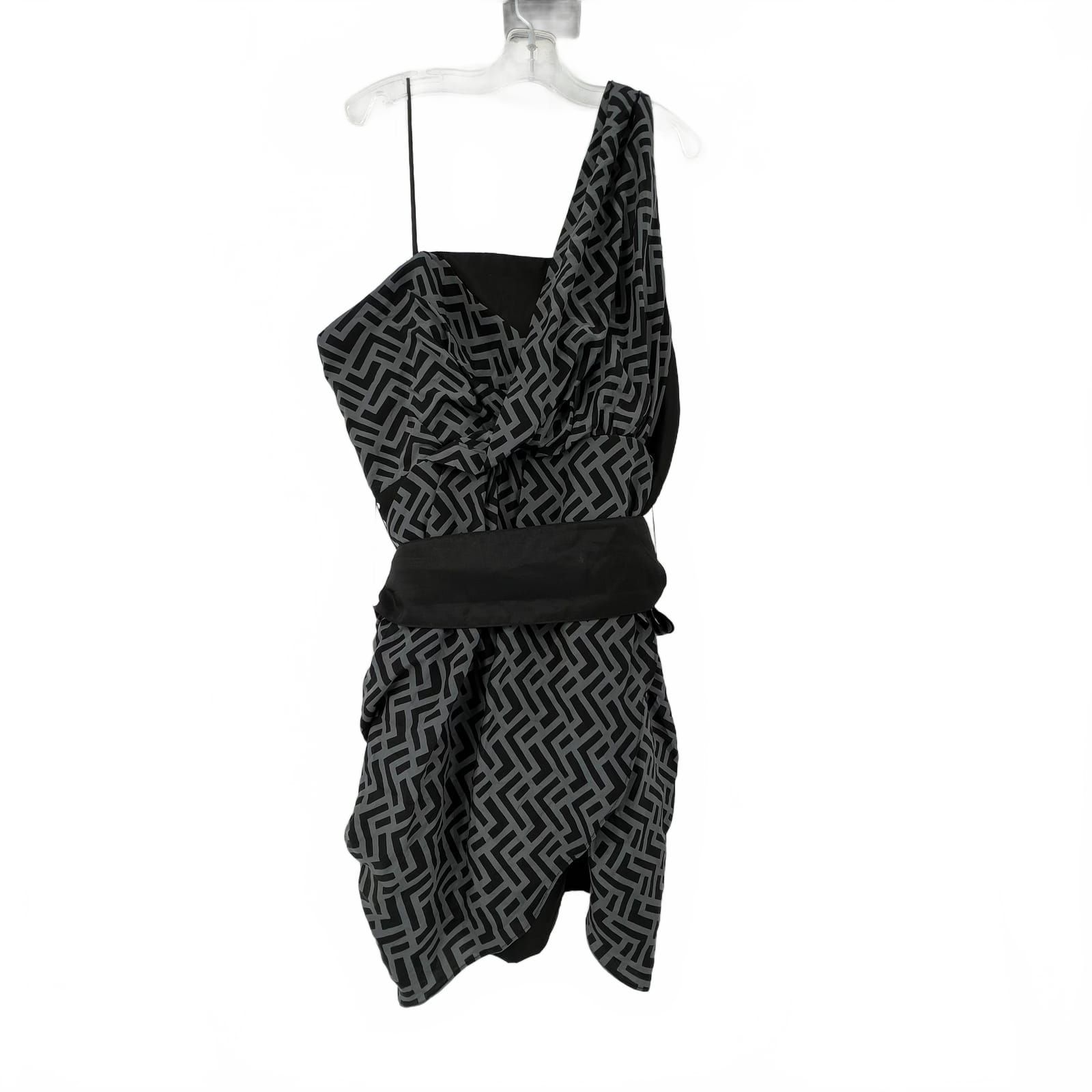 Alexander McQueen X Target Print Dress Gray/Black Silk & Polyester Mini