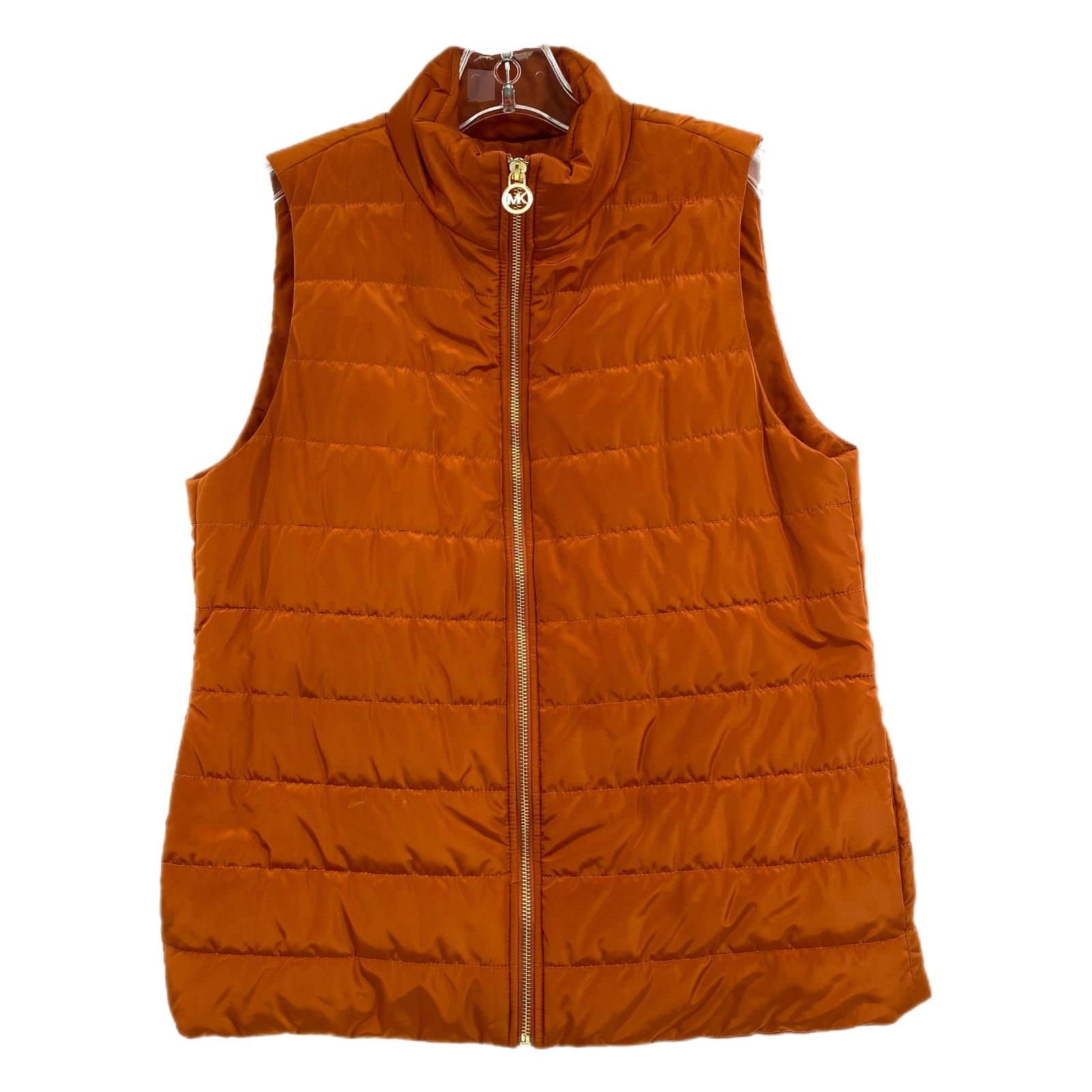 Michael Kors Orange Sleeveless Puffer Vest