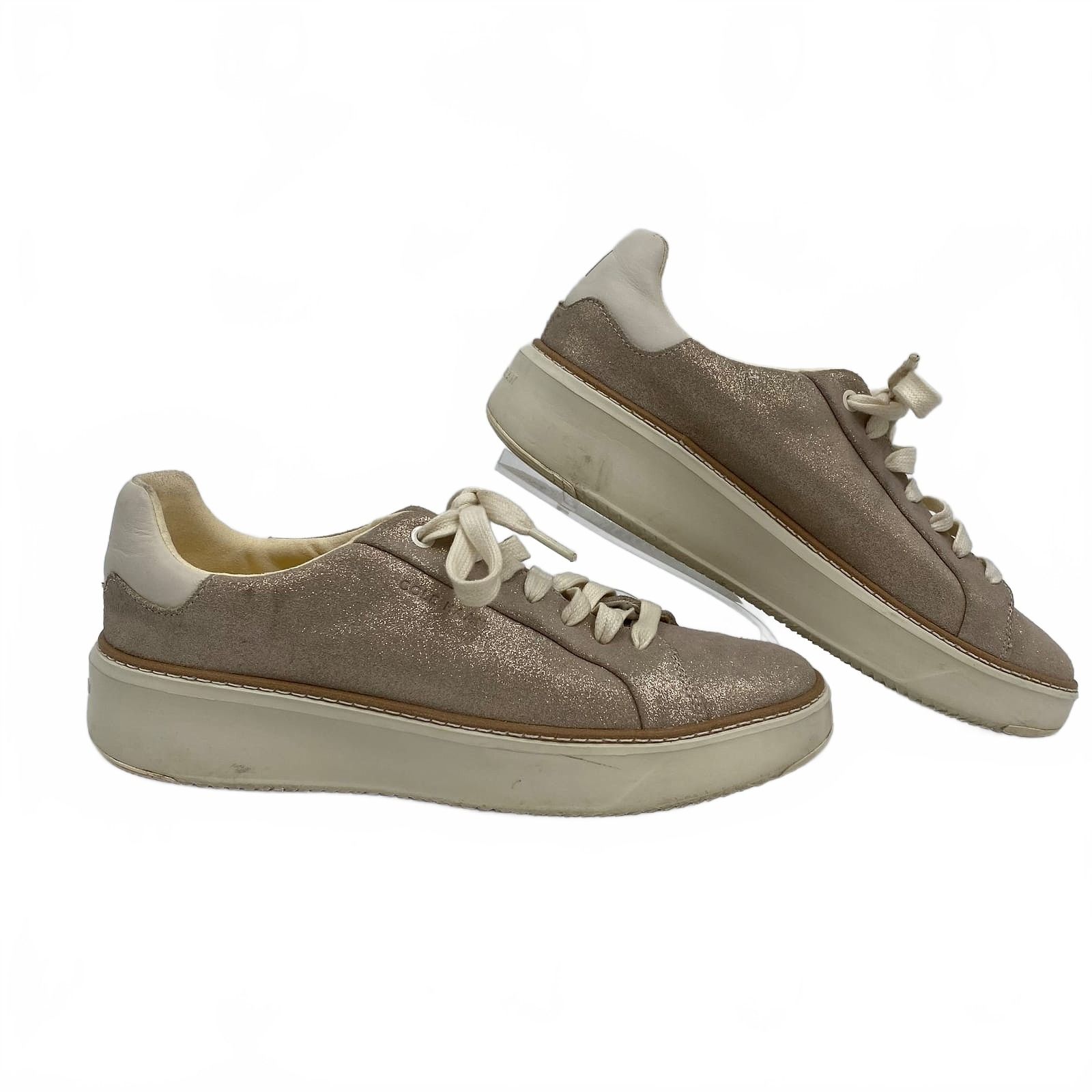 Cole Haan Taupe Glitter Sneakers