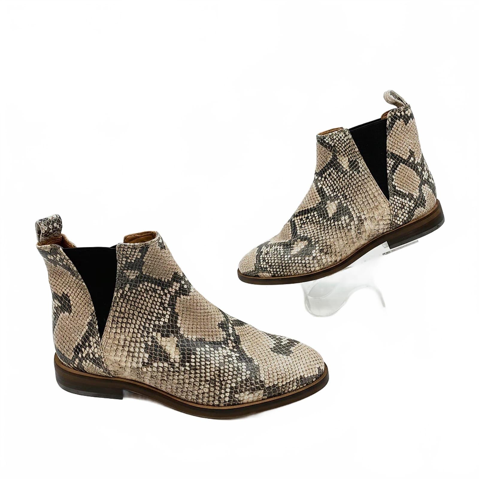 Lucky Brand Beige Leather Ankle Boots