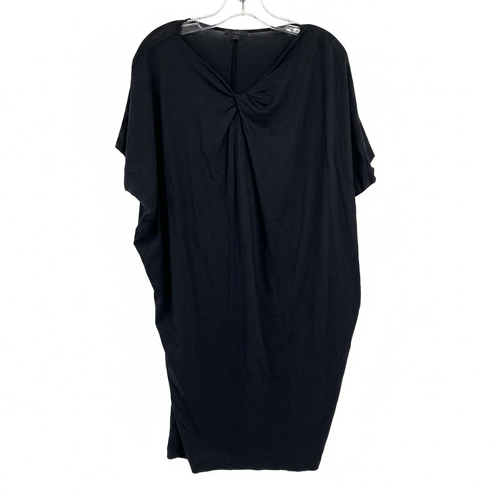 COS Twist Dress Black Cotton Blend Mini