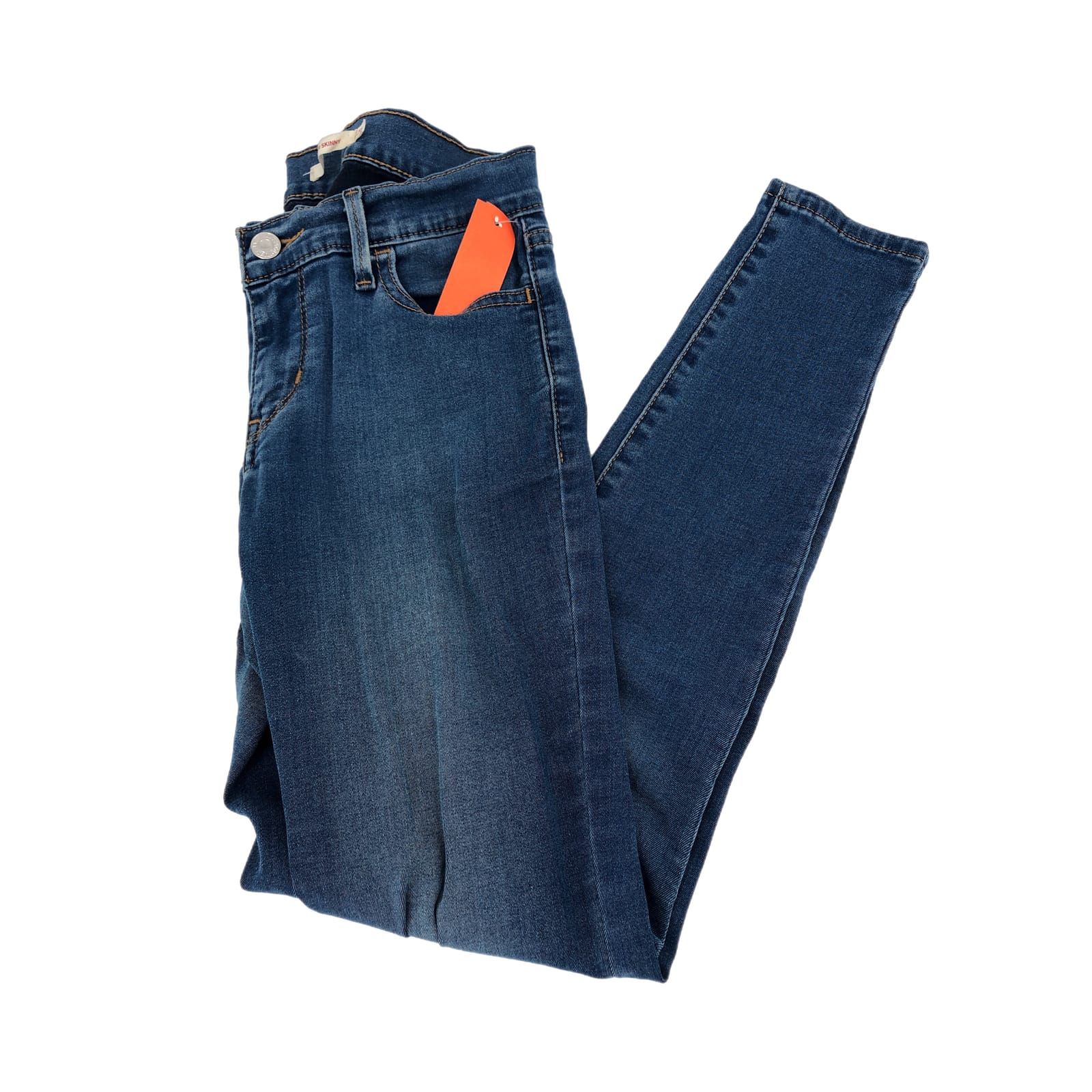 Levi's Blue Skinny Jeans Mid Rise 28in Light Wash