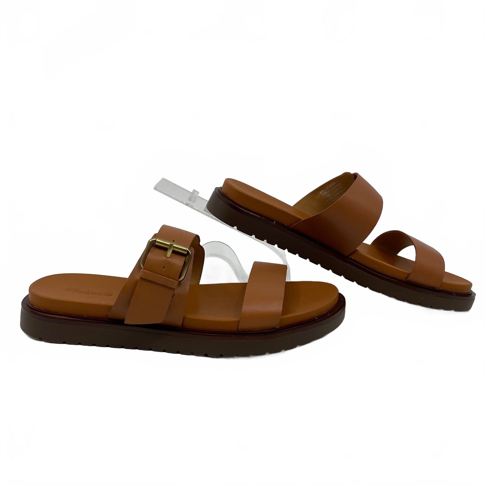 Madewell Brown Buckle Double Strap Sandals