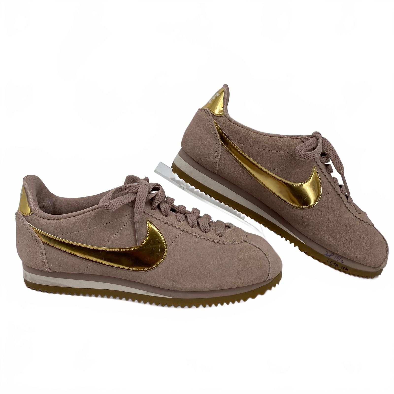 Nike Tan Gold Suede Cortez Sneakers