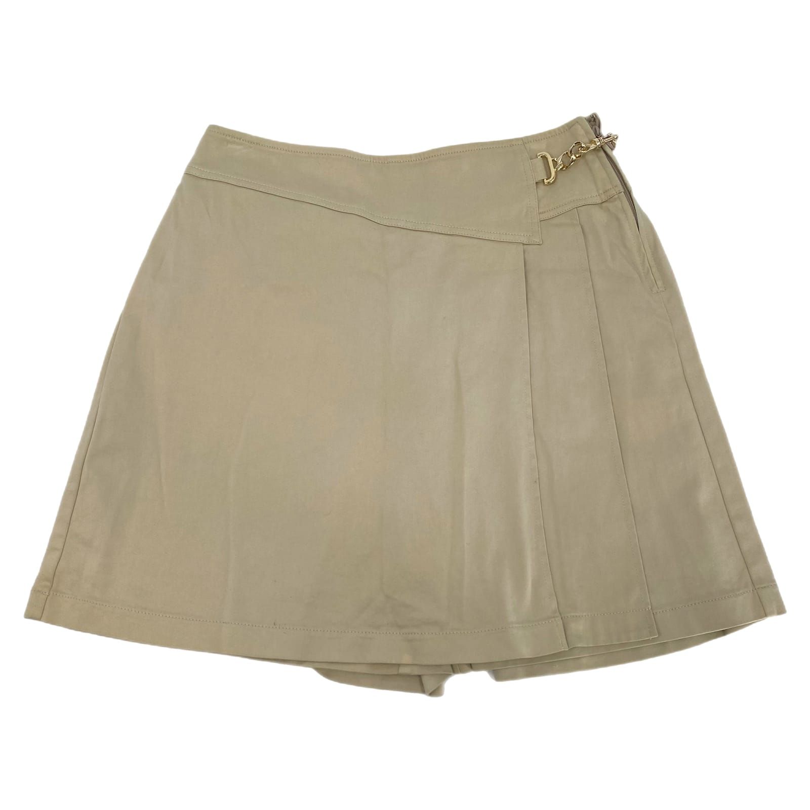 St. John Sport Beige Chain Accent Mini Skort