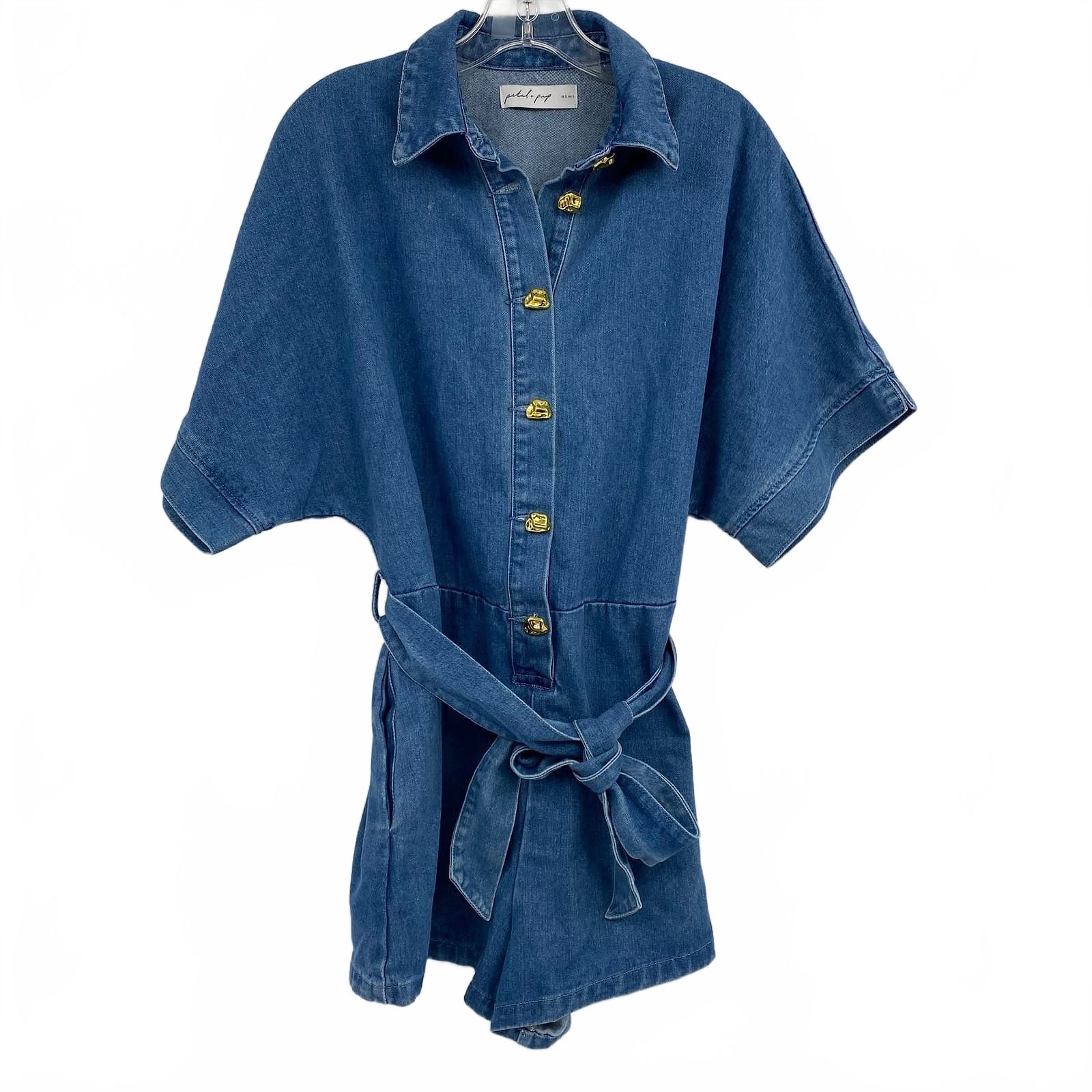 Petal & Pup Hailey Denim Short Jumpsuit