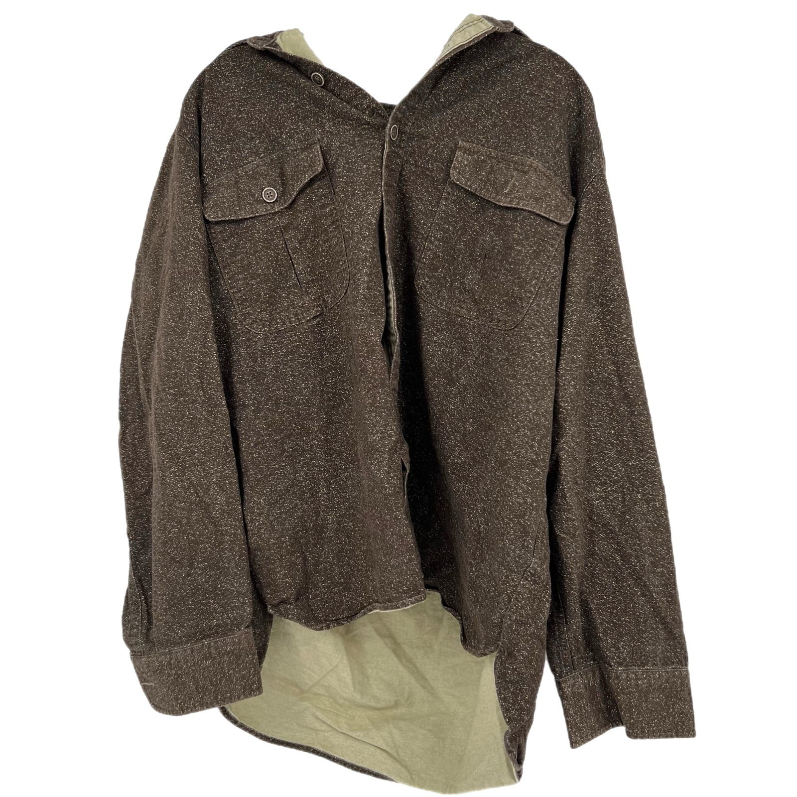 Freedom Foundry Brown Cotton Mid-Length Jacket