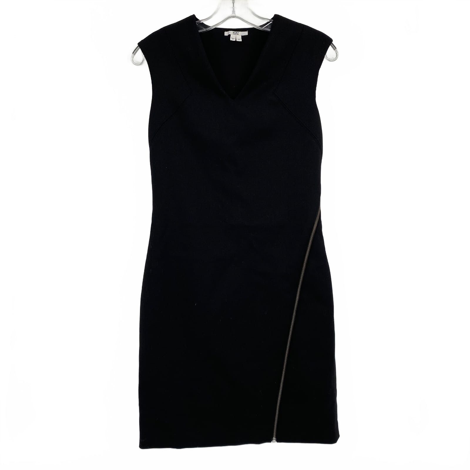 Helmut Lang Black Zipper Accent Mini Dress