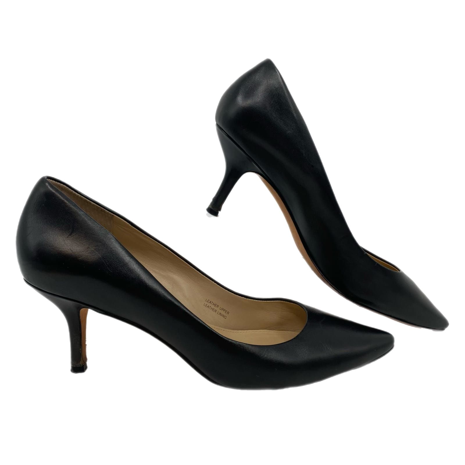 Via Spiga Black Leather Stiletto Heels