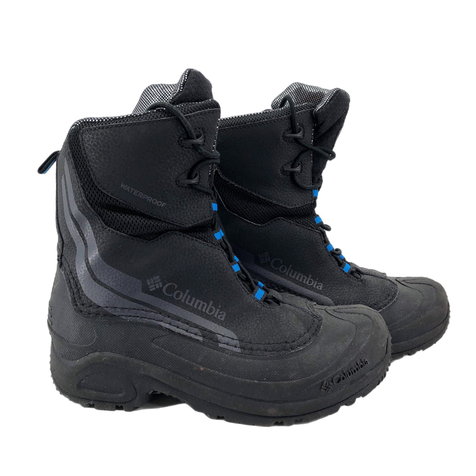 Columbia Black and Blue Synthetic Snow Boots