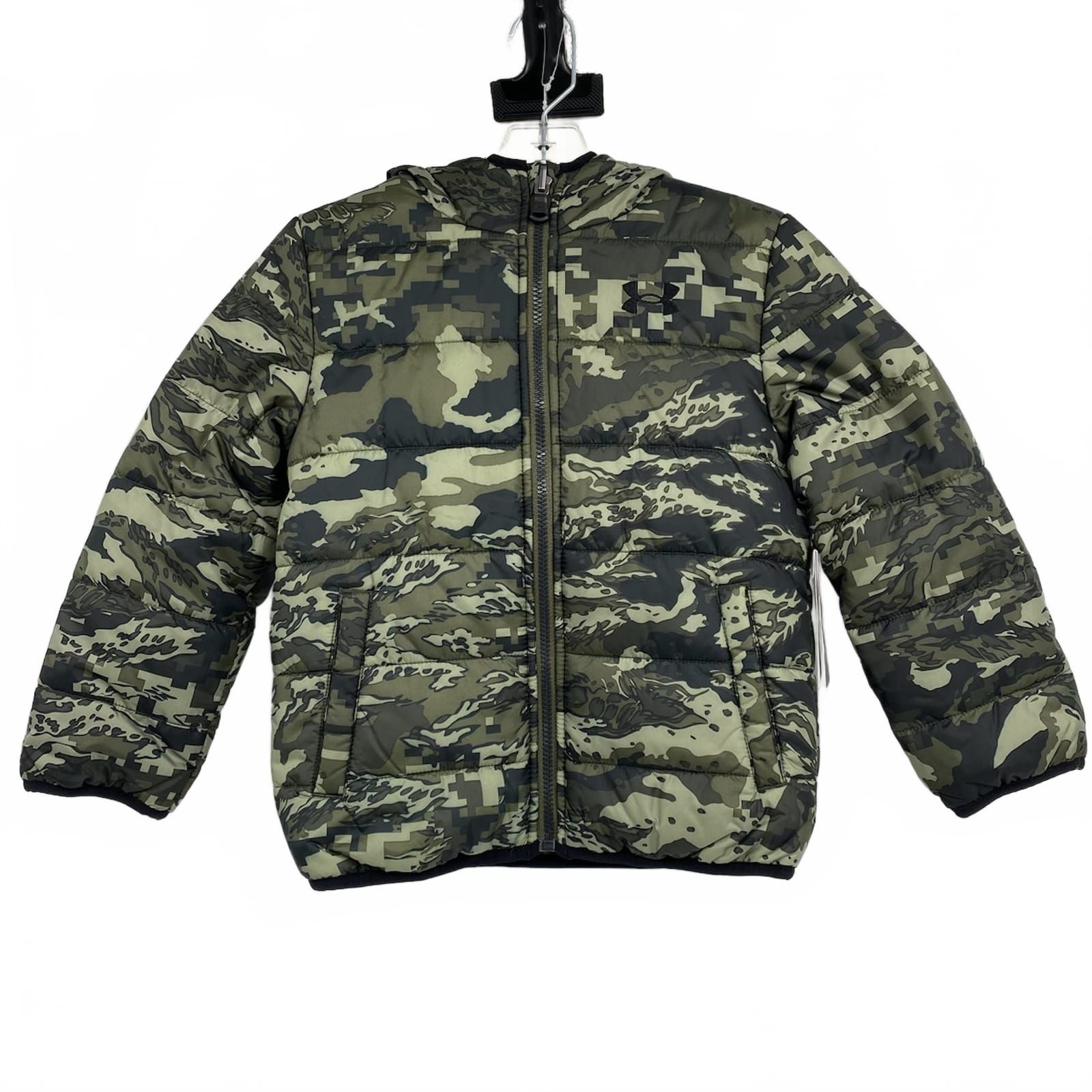 Under Armour Green Camouflage Reversible Puffer Jacket
