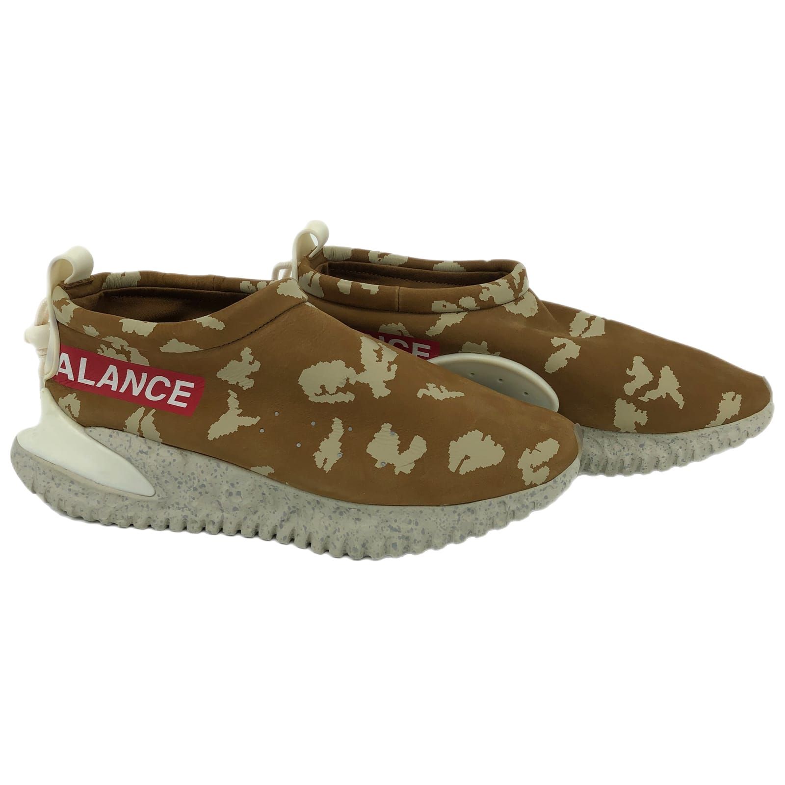 Nike Brown & White Slip-On Sneakers