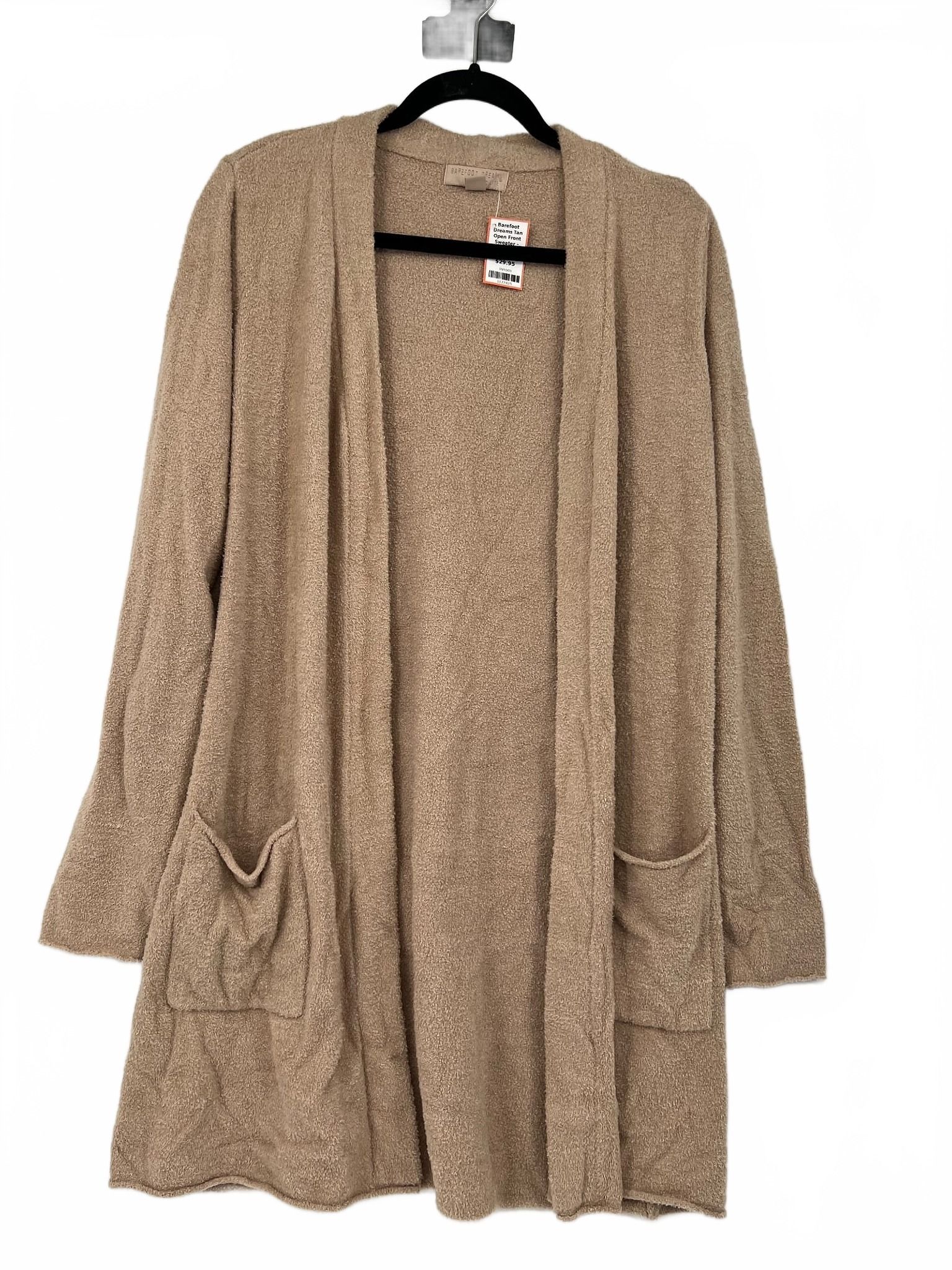 Barefoot Dreams Tan Open Front Cardigan