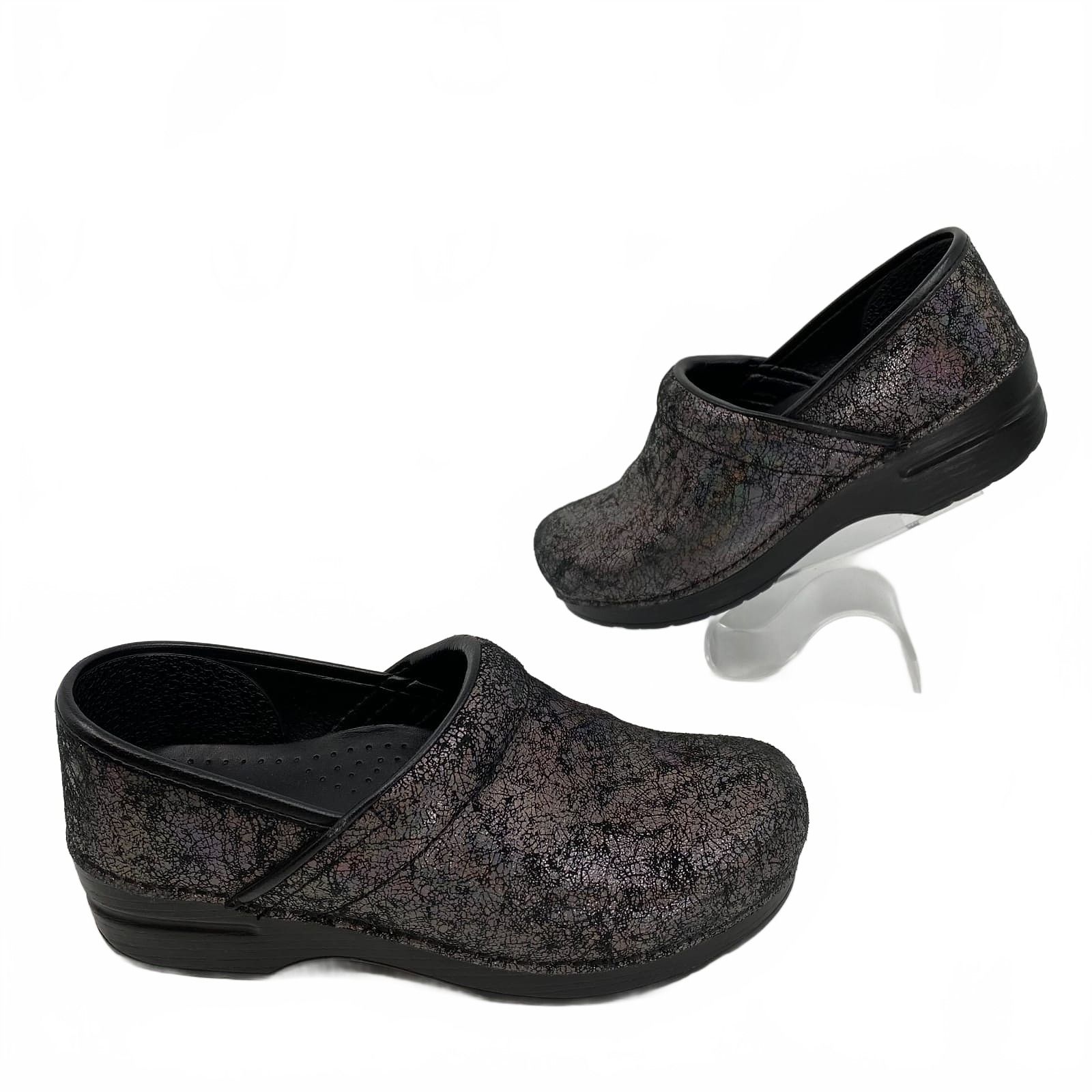 Dansko Black Silver Shoes Clog
