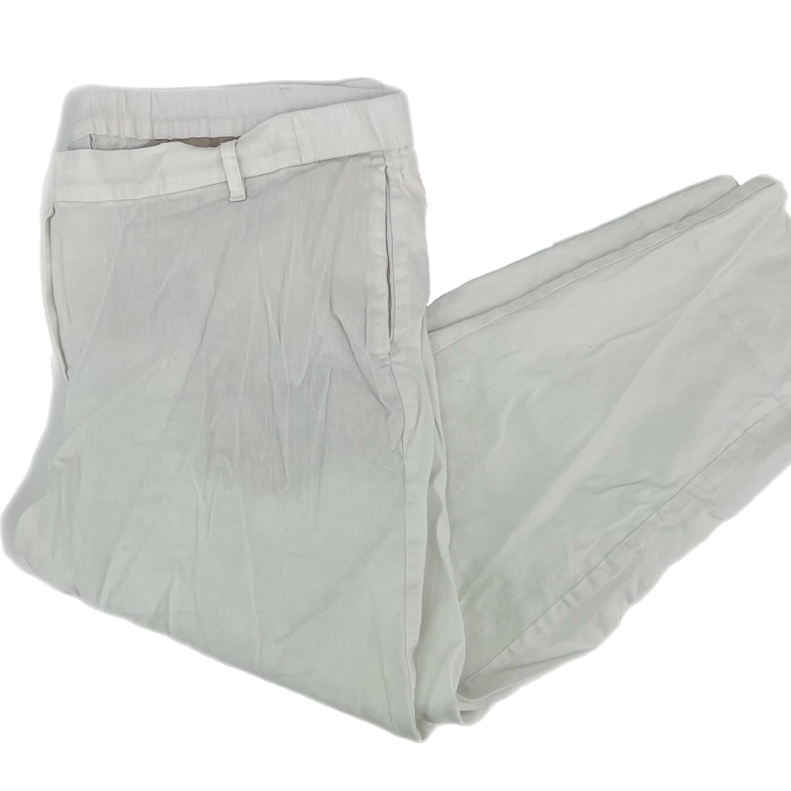 J.Jill White Linen Wide Leg Pants