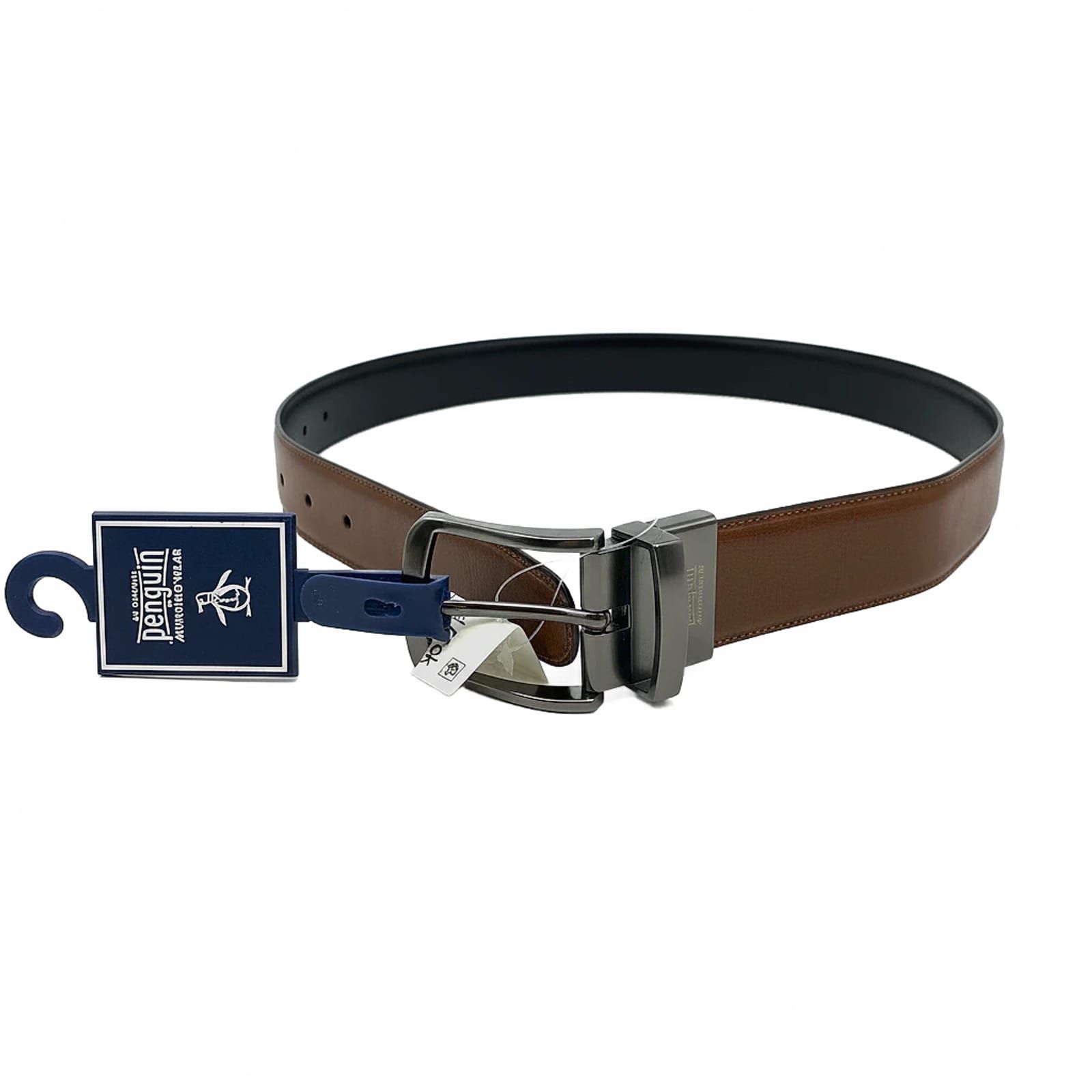 Original Penguin Brown Faux Leather Belt