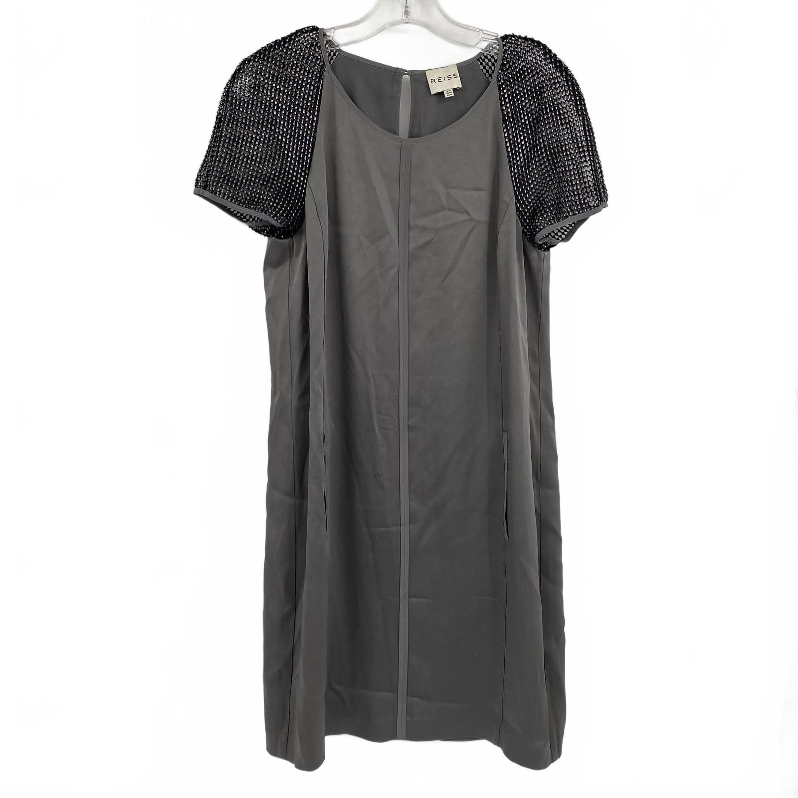 Reiss Gray Black Mini Dress
