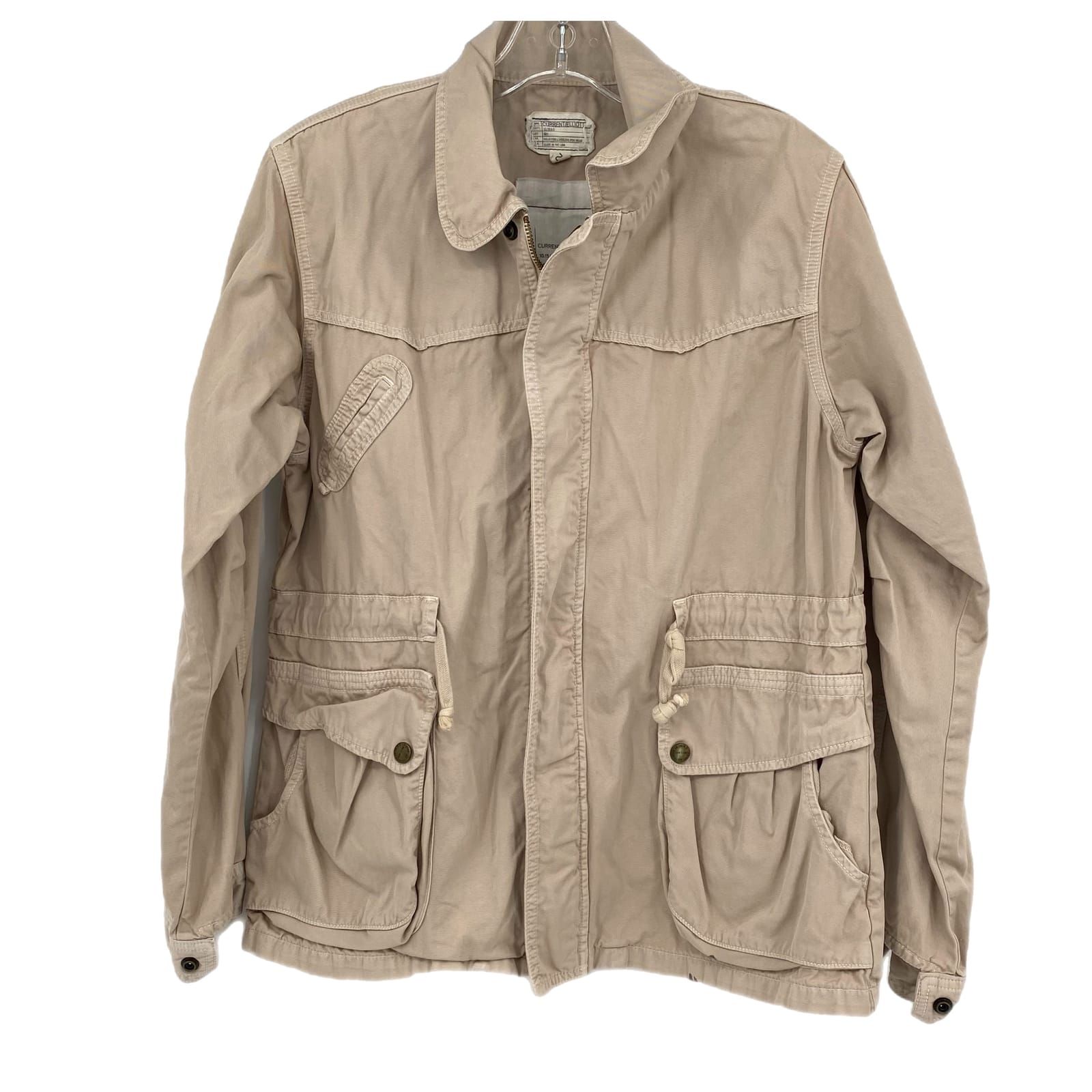 Beige Cotton Utility Jacket