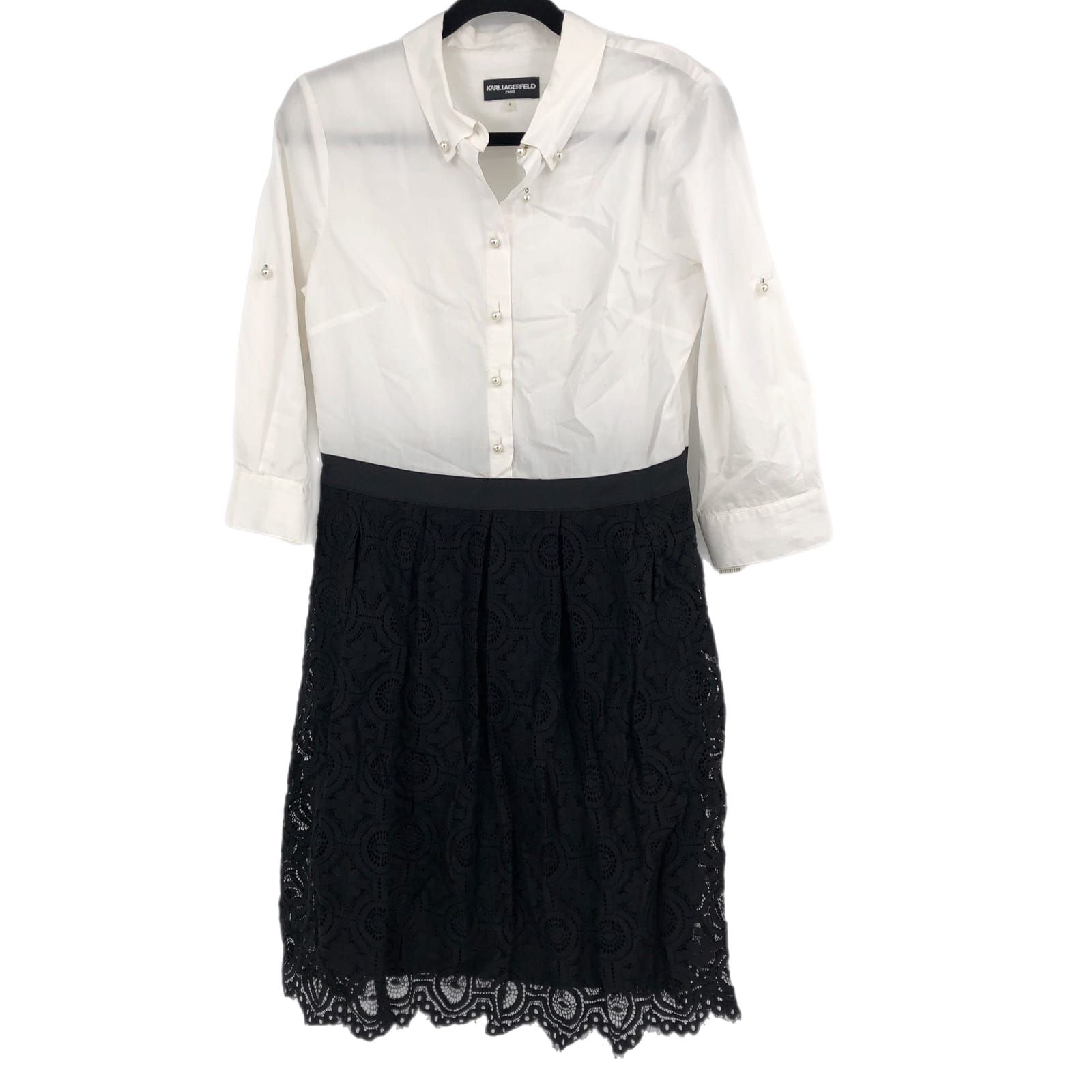 Karl Lagerfeld Black & White Mini Dress