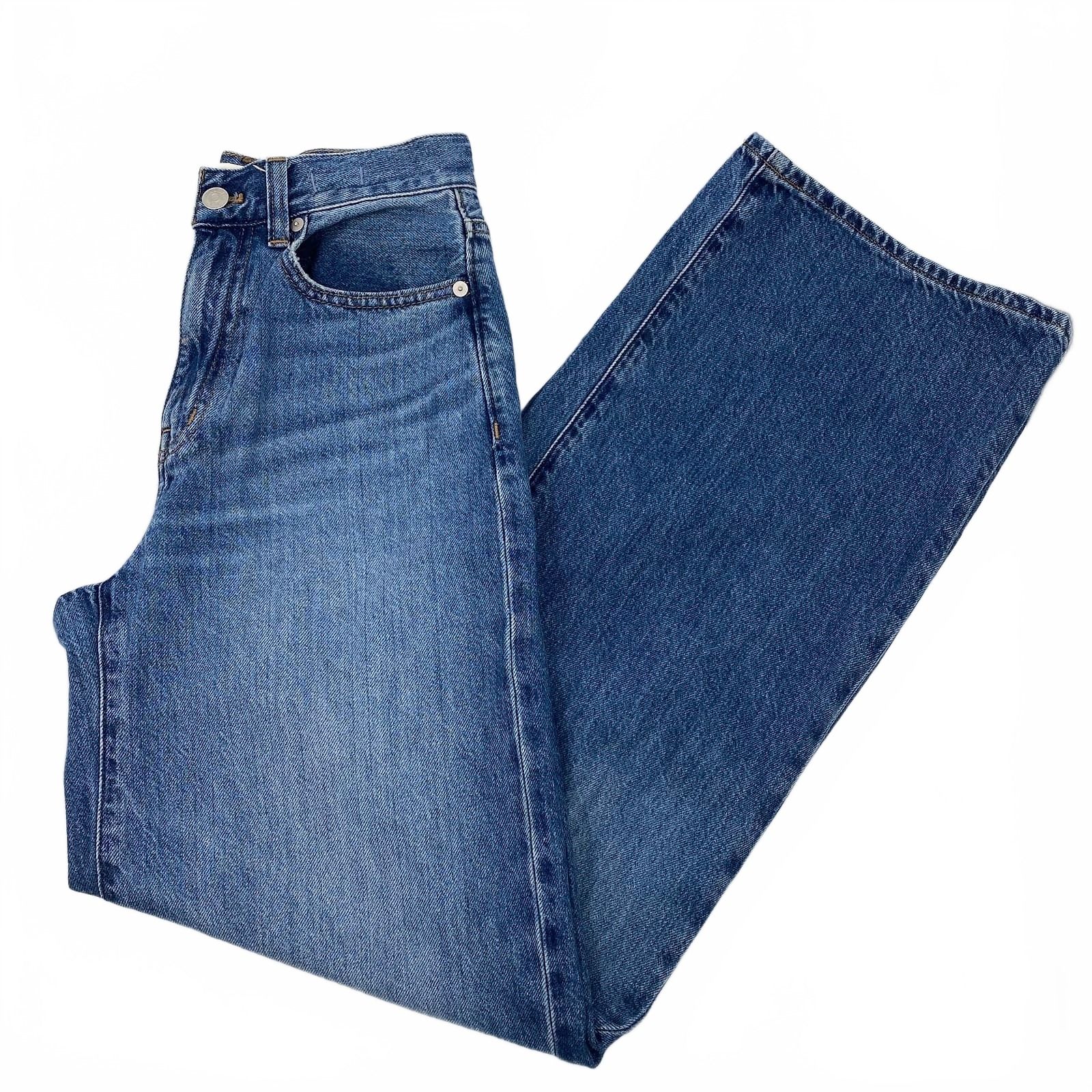Madewell Blue Wide-Leg Jeans