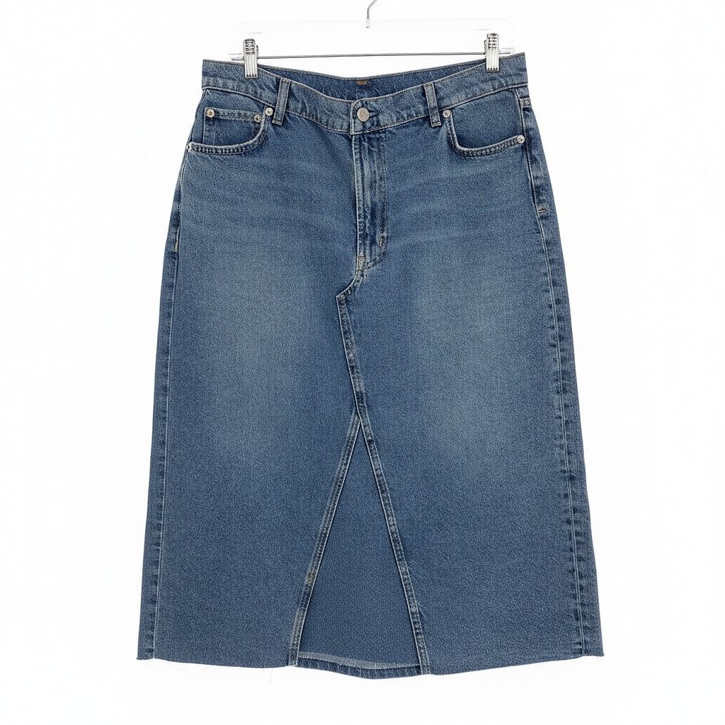 Rails Denim Skirt Blue 100% Cotton Midi A-Line
