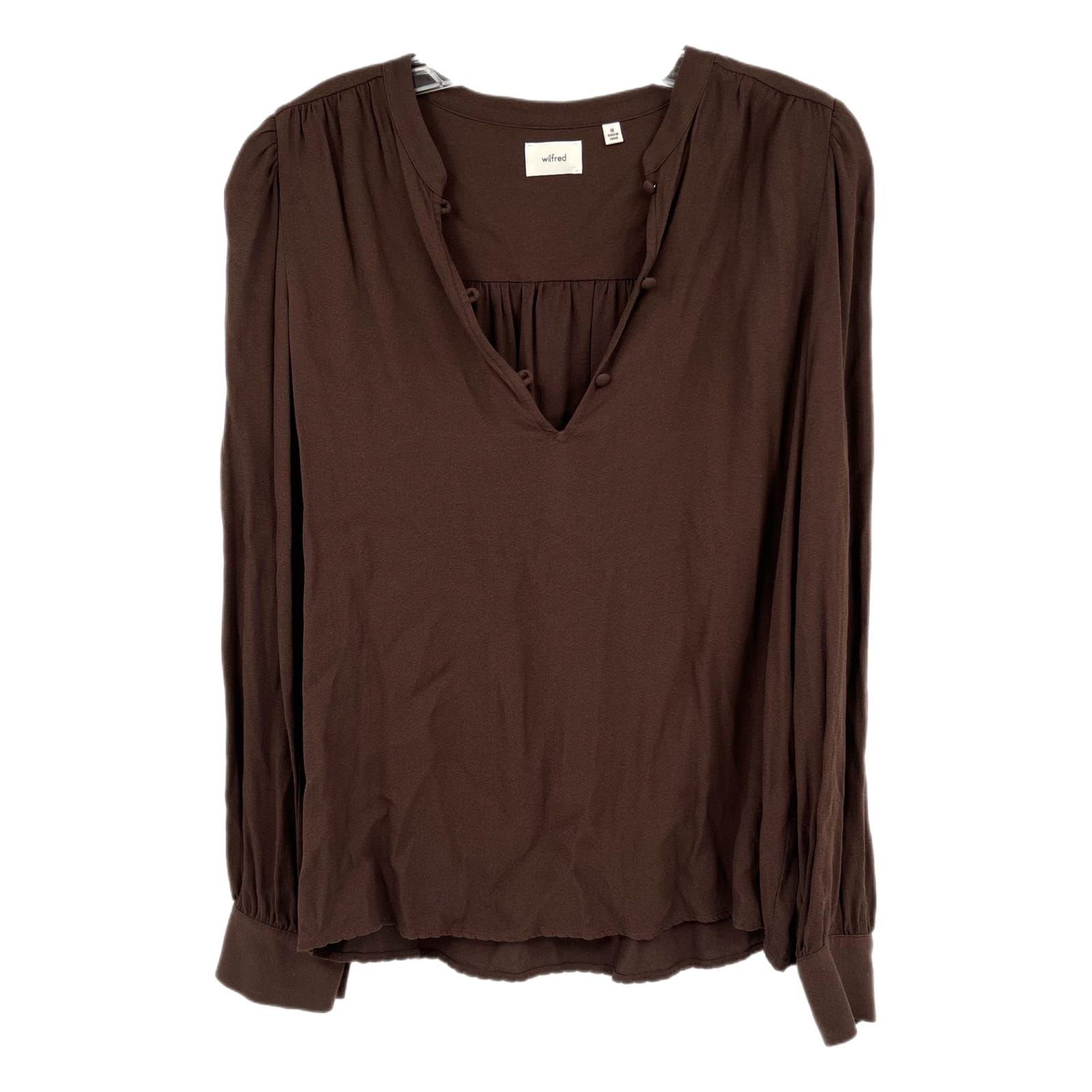 Wilfred Brown Button Accent Blouse