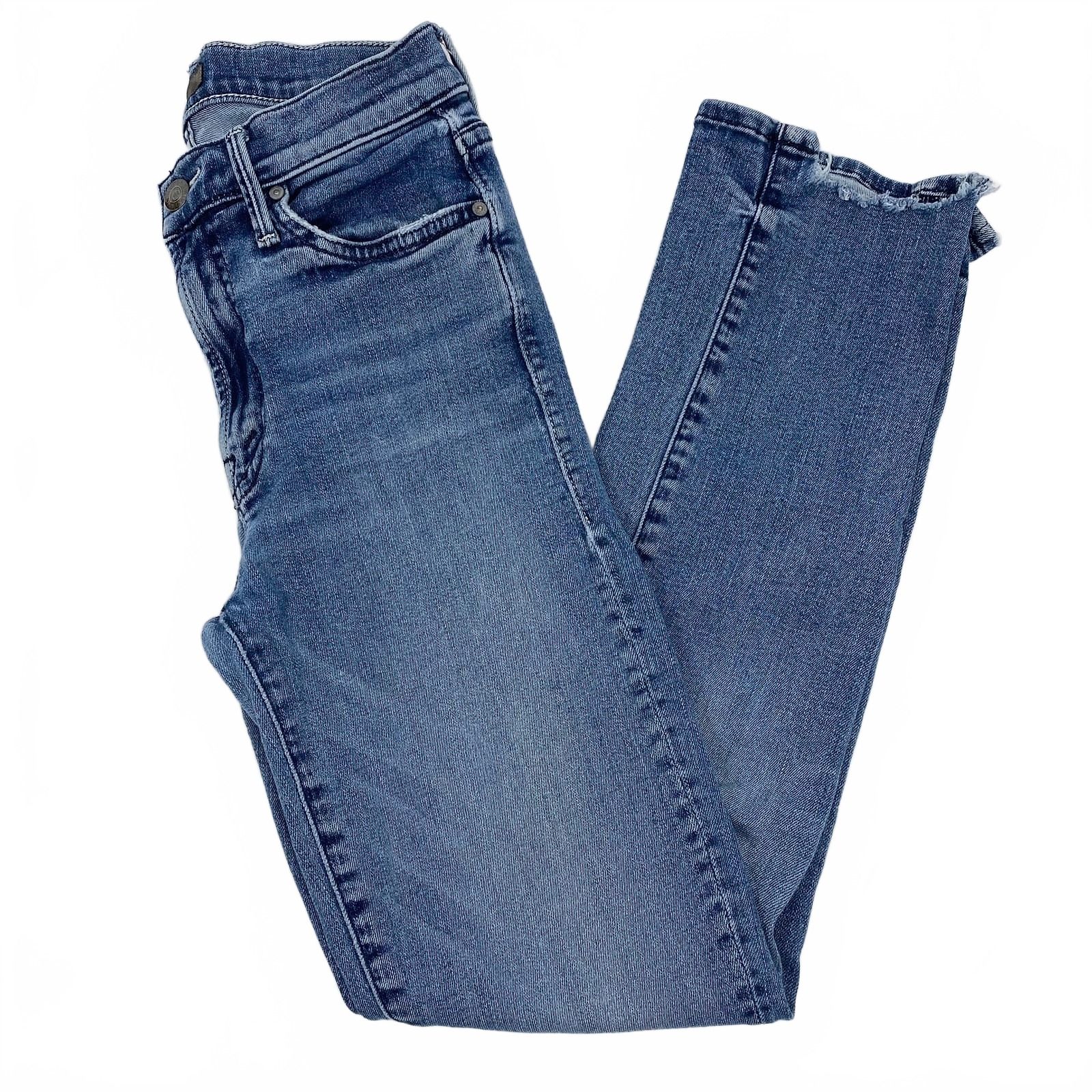 Mother Light Wash Rascal Ankle Chew Jeans