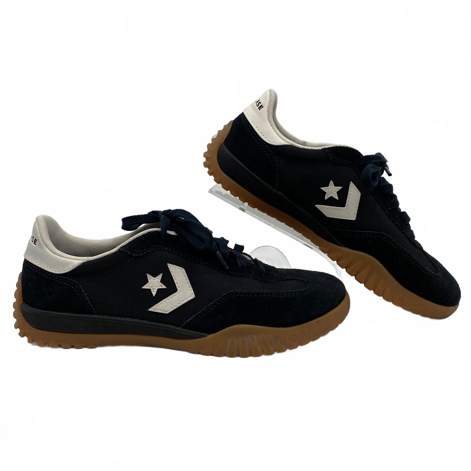 Converse Black White Suede Detail All Star Sneakers