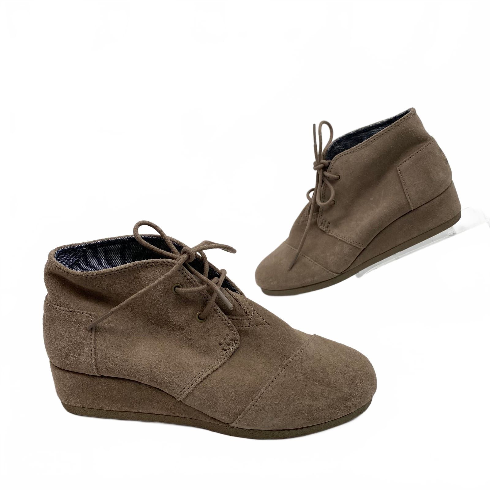 Toms Brown Suede Wedges