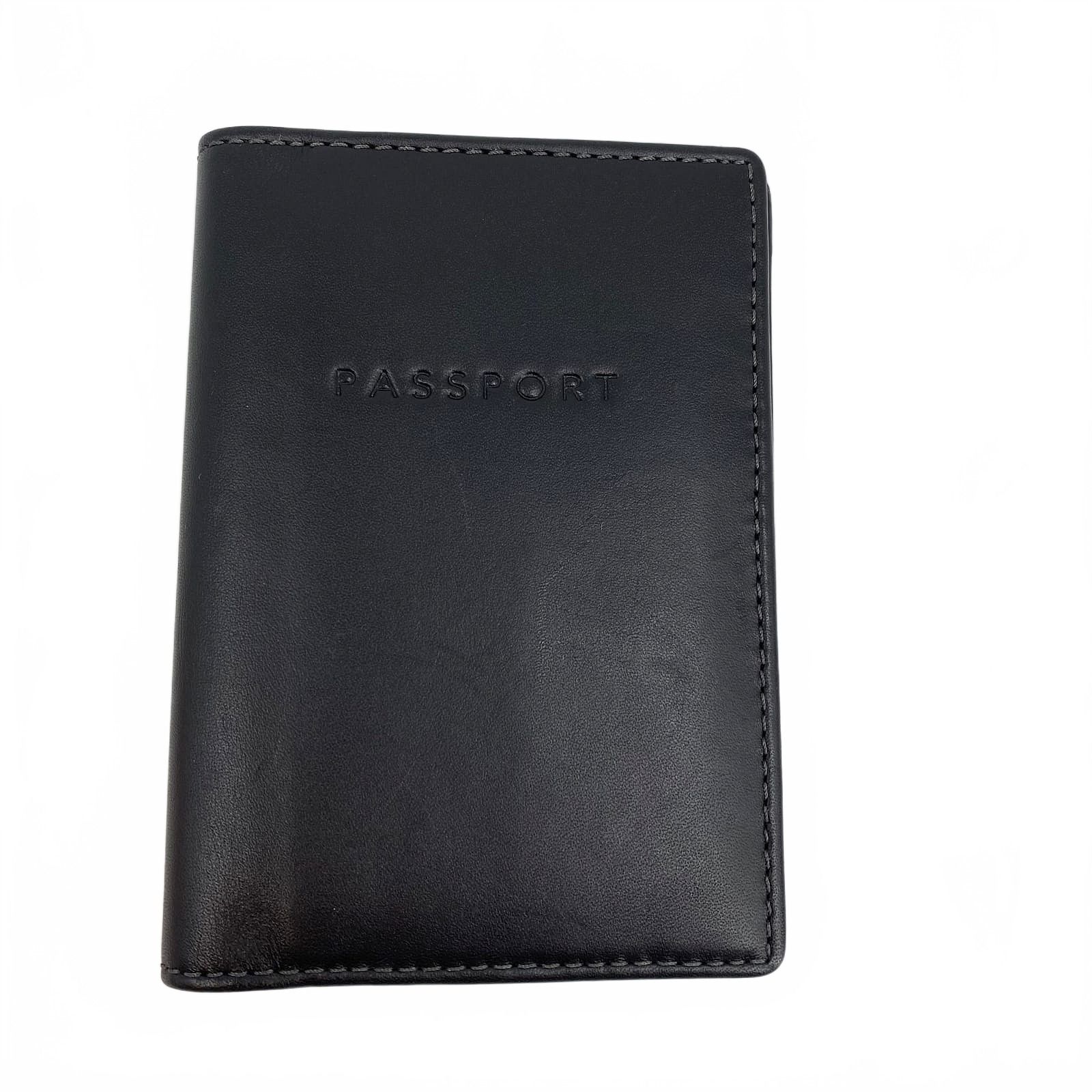 Coach Black Leather Passport Holder