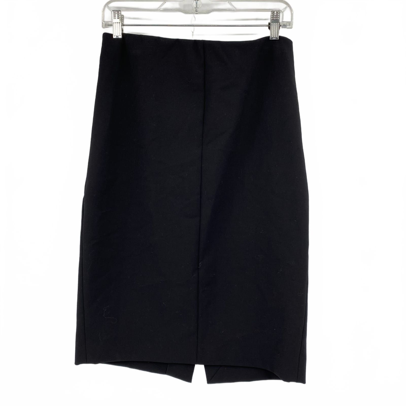 Vince Black Cotton Blend Midi Skirt