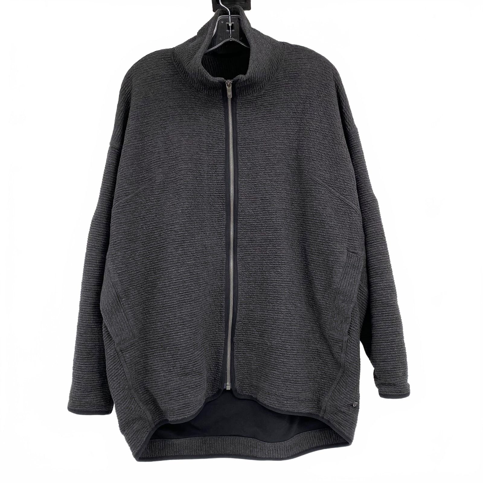 lululemon athletica Gray Black Peaceful Moments Zip-Up Jacket