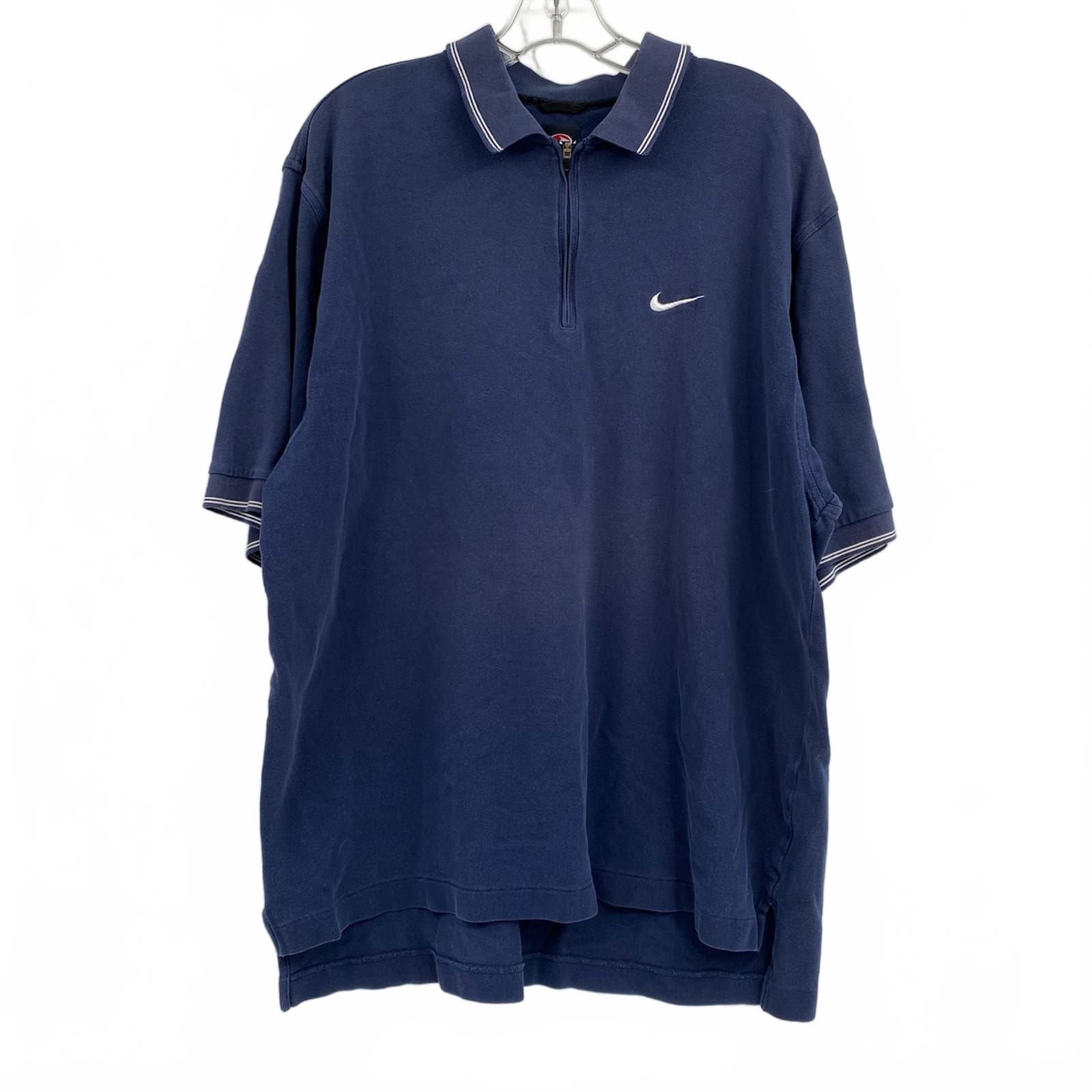 Nike Navy Quarter Zip Polo