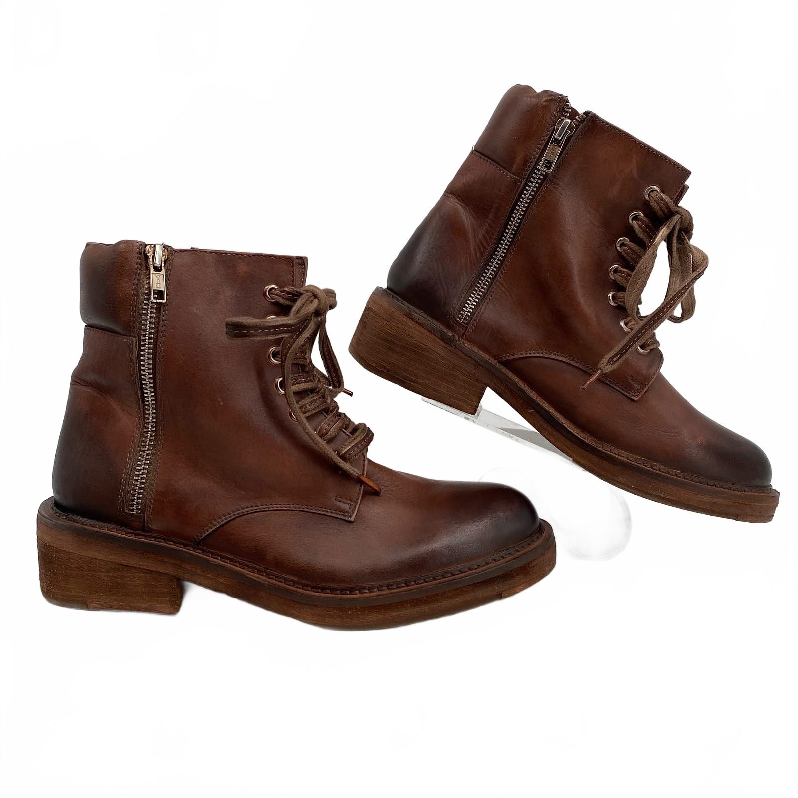 Vintage Foundry Co. Brown Lace-Up Boots