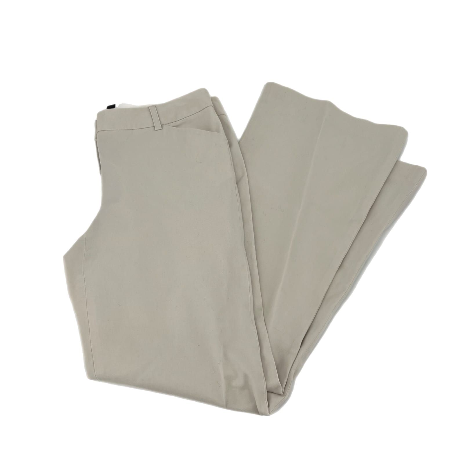 Body by Victoria Beige Cotton Straight Leg Pants