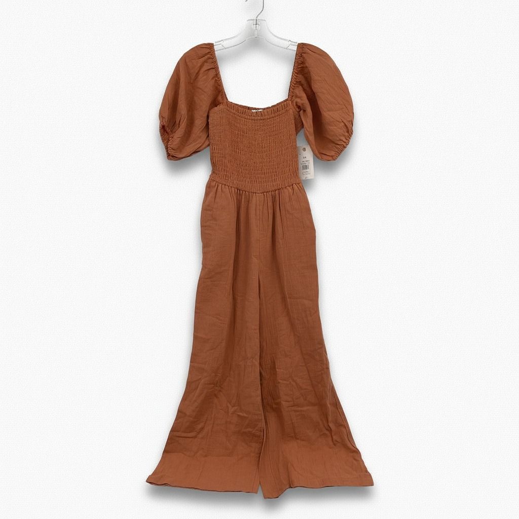 Billabong Brown Puff Sleeve Jumpsuit One-Piece