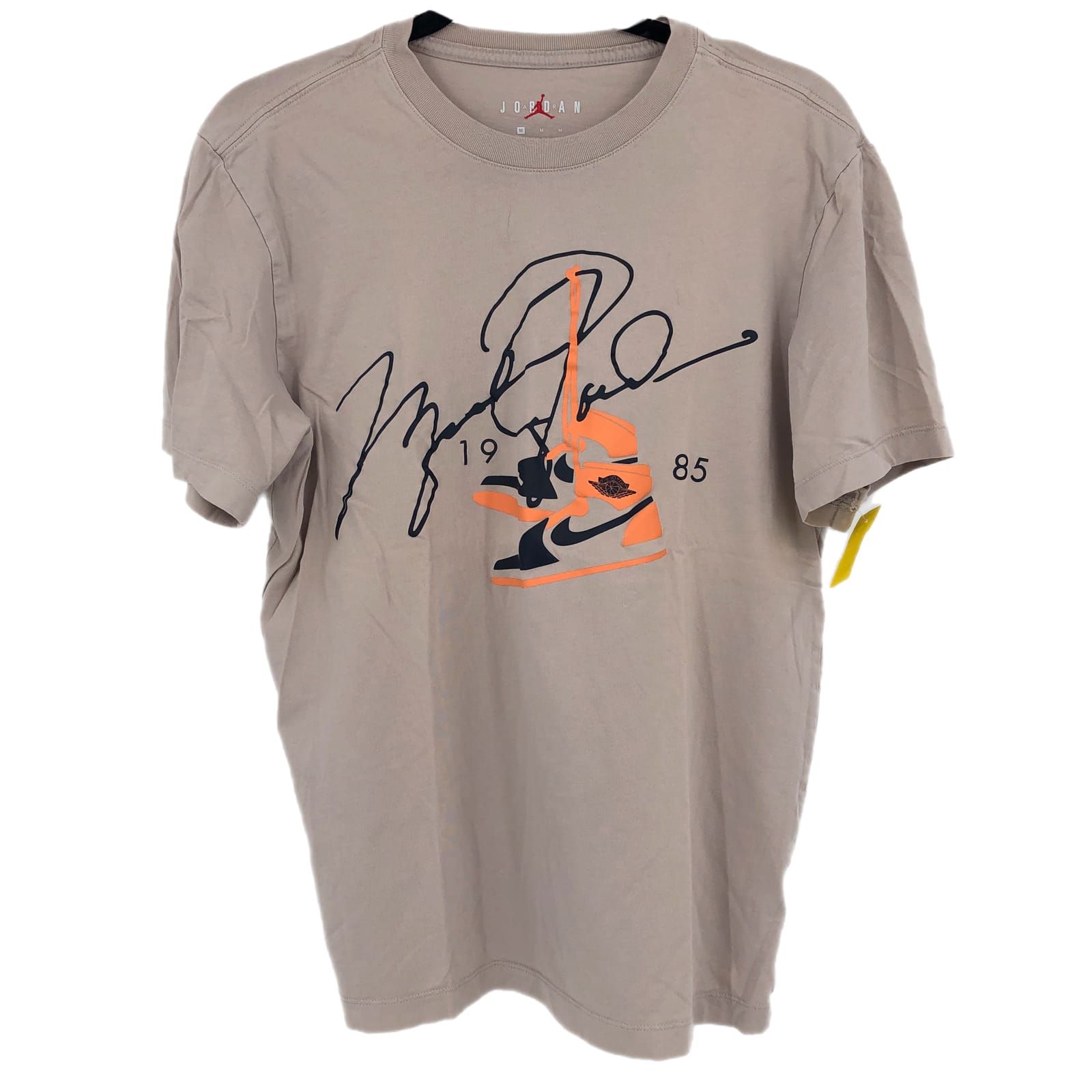 Nike Gray & Orange Jordan Graphic Shoe Shirt