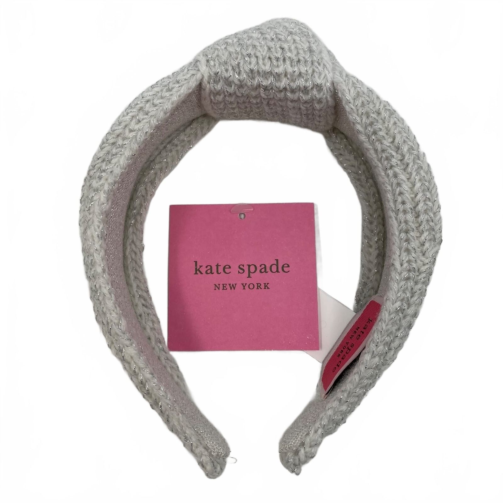 Kate Spade Silver Knit Knot Headband